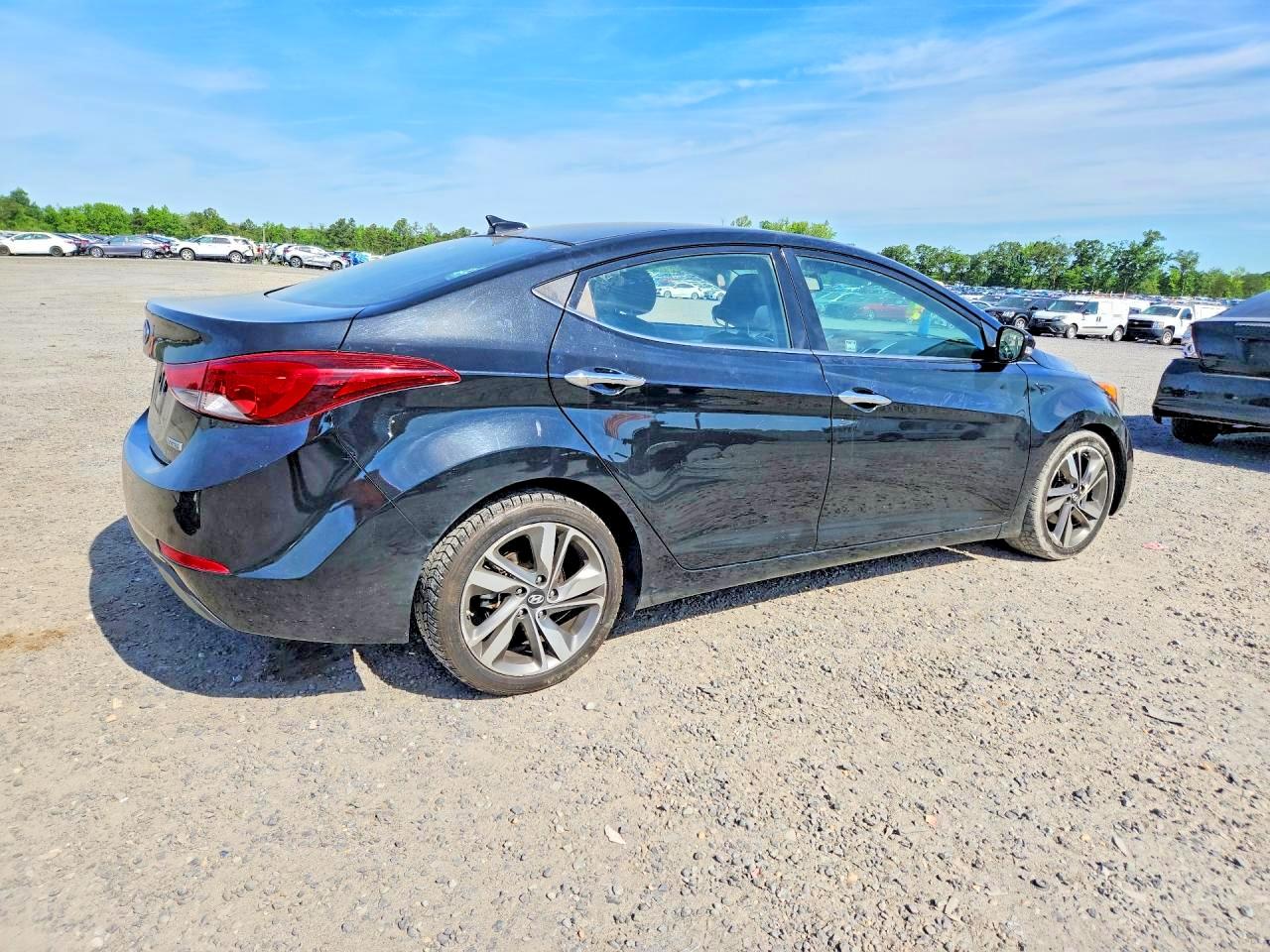 2014 Hyundai Elantra Limited Black vin: 5NPDH4AE8EH479323