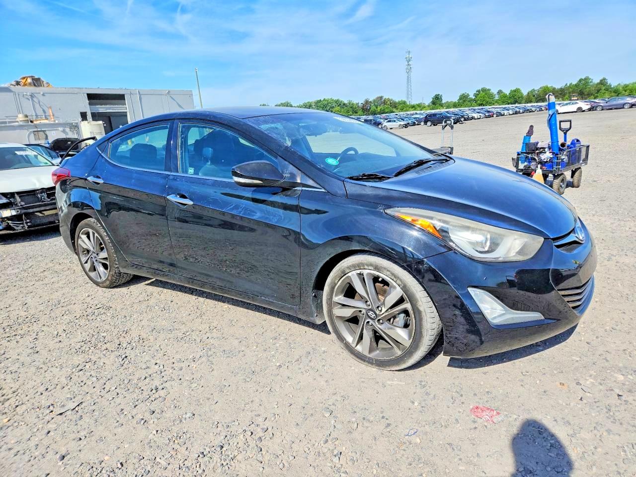 2014 Hyundai Elantra Limited Black vin: 5NPDH4AE8EH479323