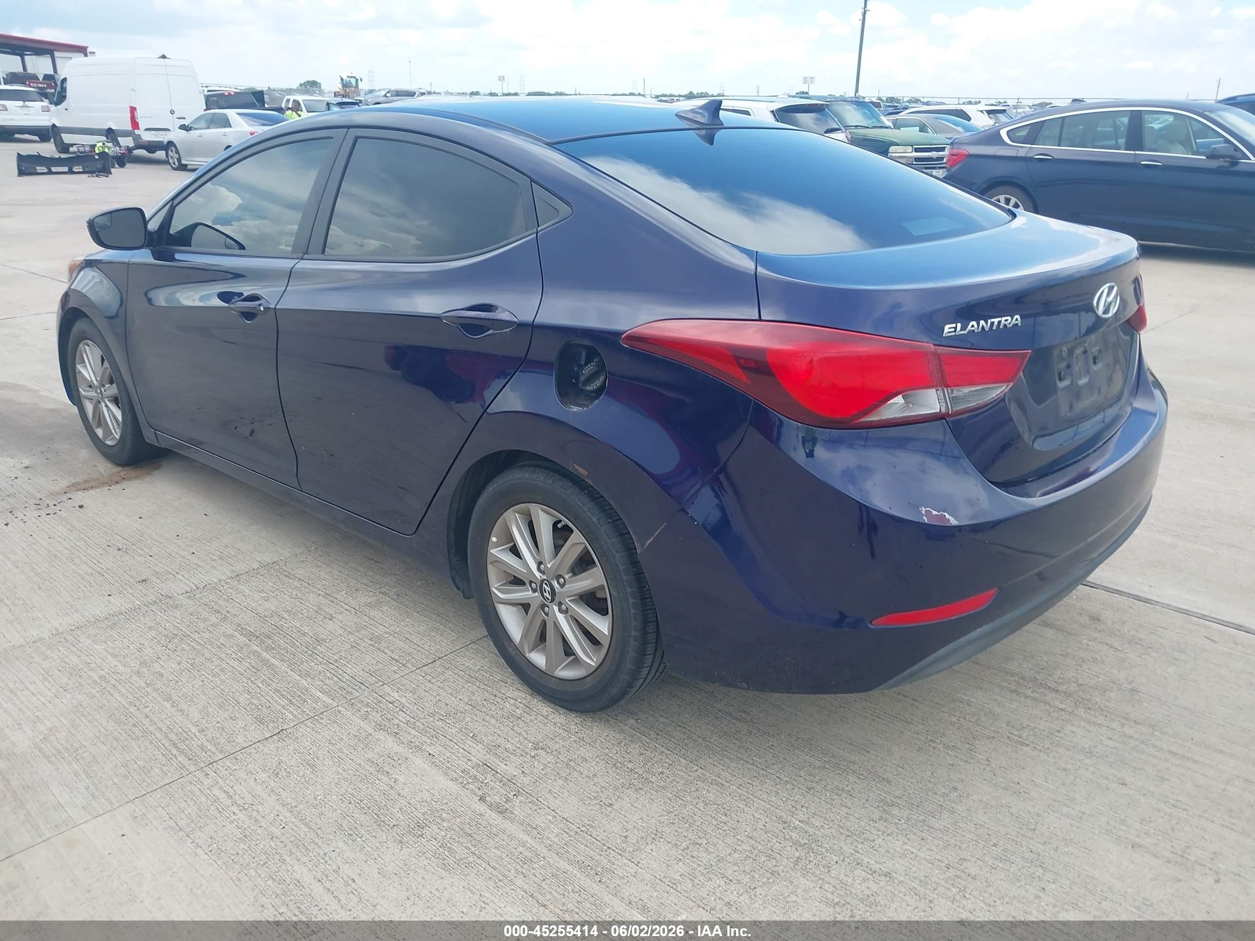 2014 Hyundai Elantra Se Blue vin: 5NPDH4AE8EH486546