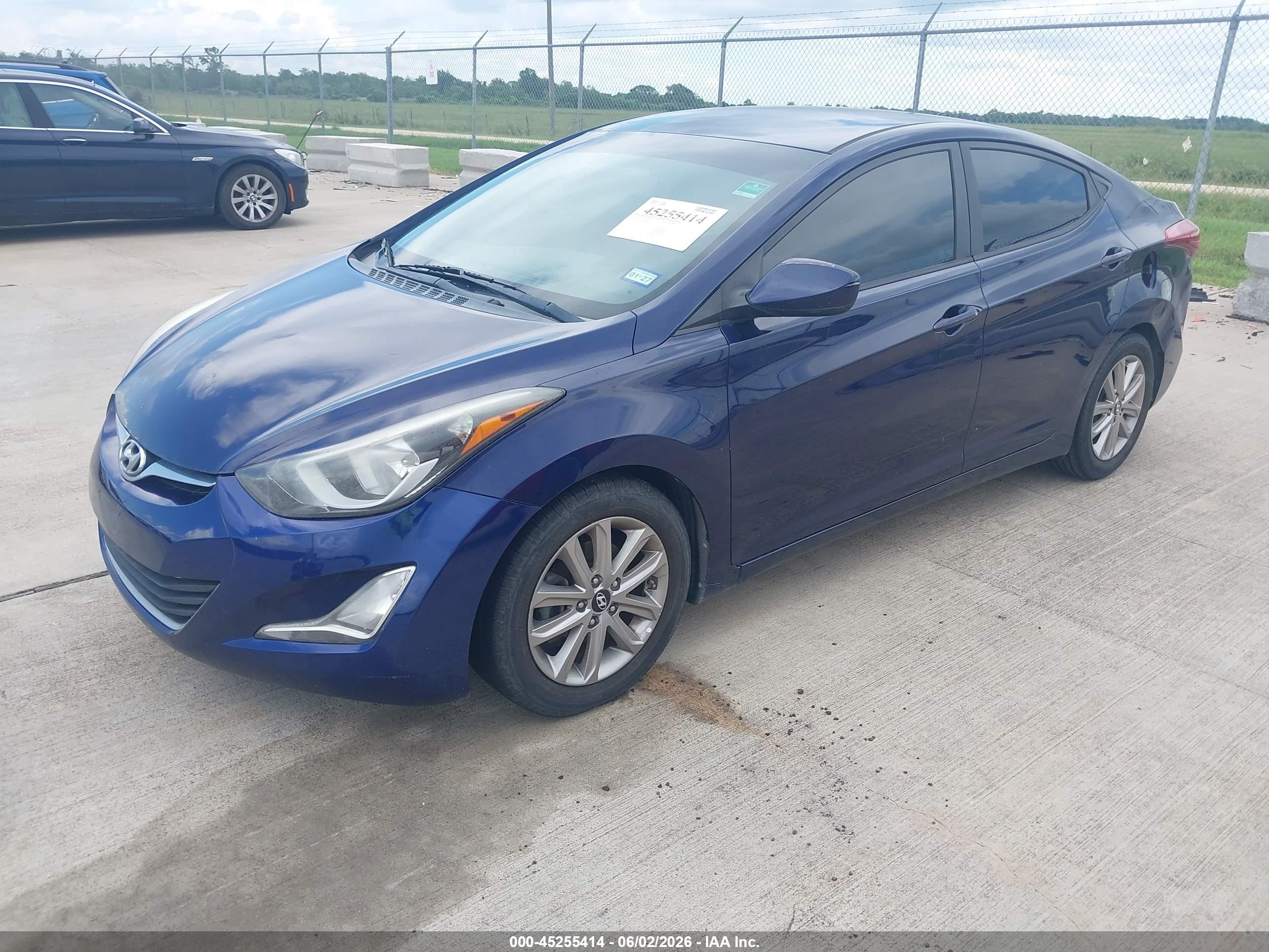 2014 Hyundai Elantra Se Blue vin: 5NPDH4AE8EH486546