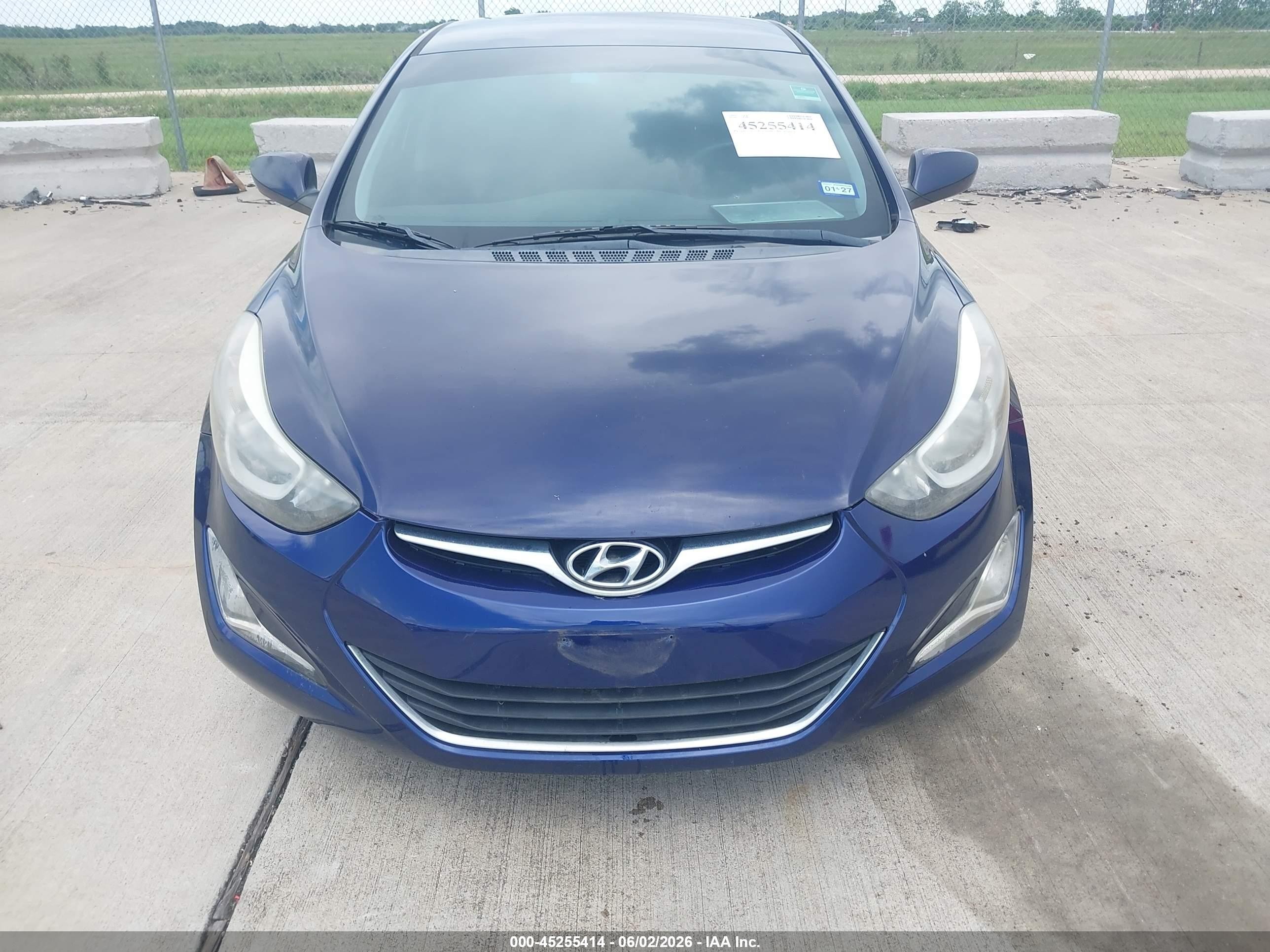 2014 Hyundai Elantra Se Blue vin: 5NPDH4AE8EH486546