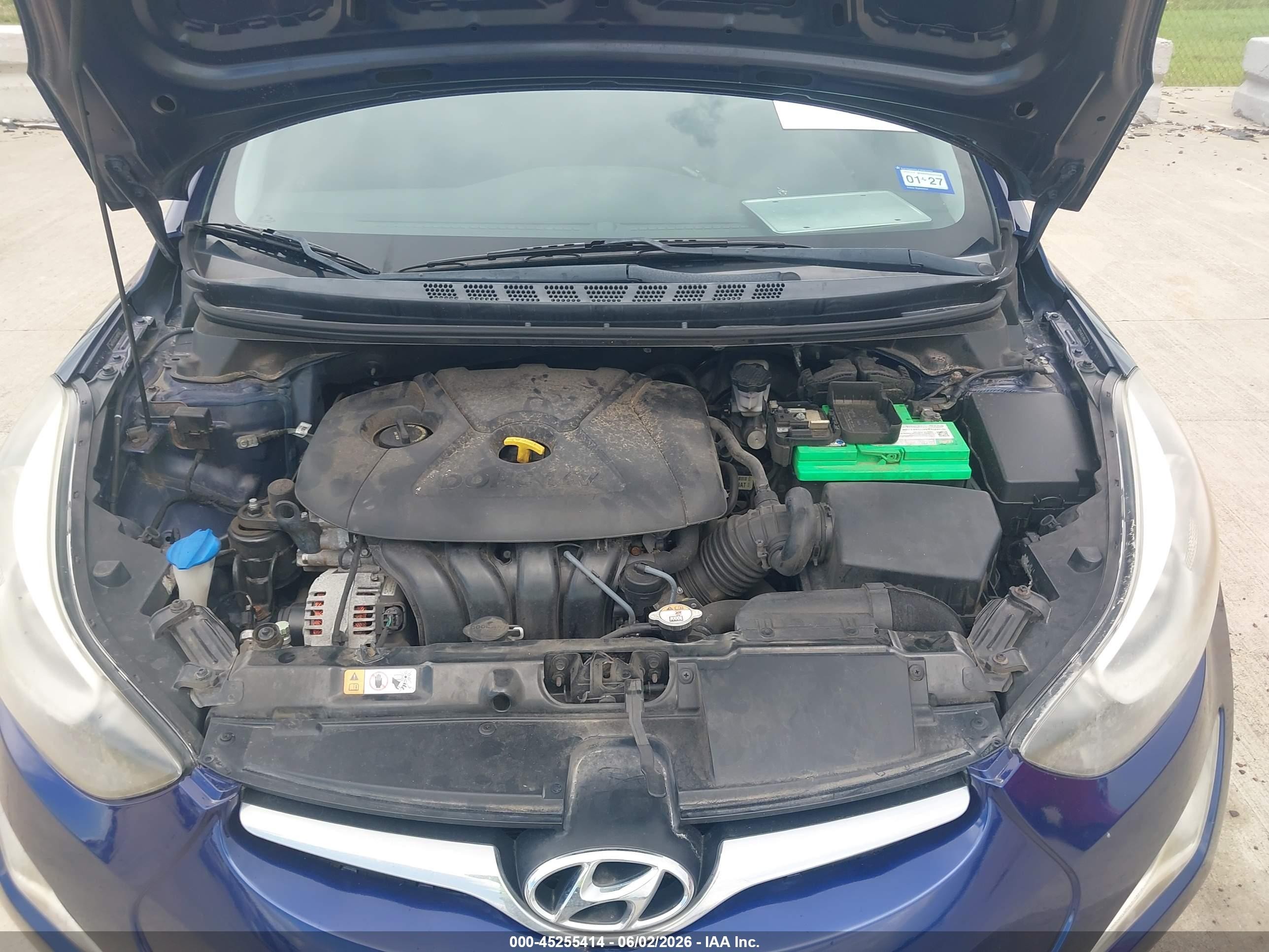 2014 Hyundai Elantra Se Blue vin: 5NPDH4AE8EH486546