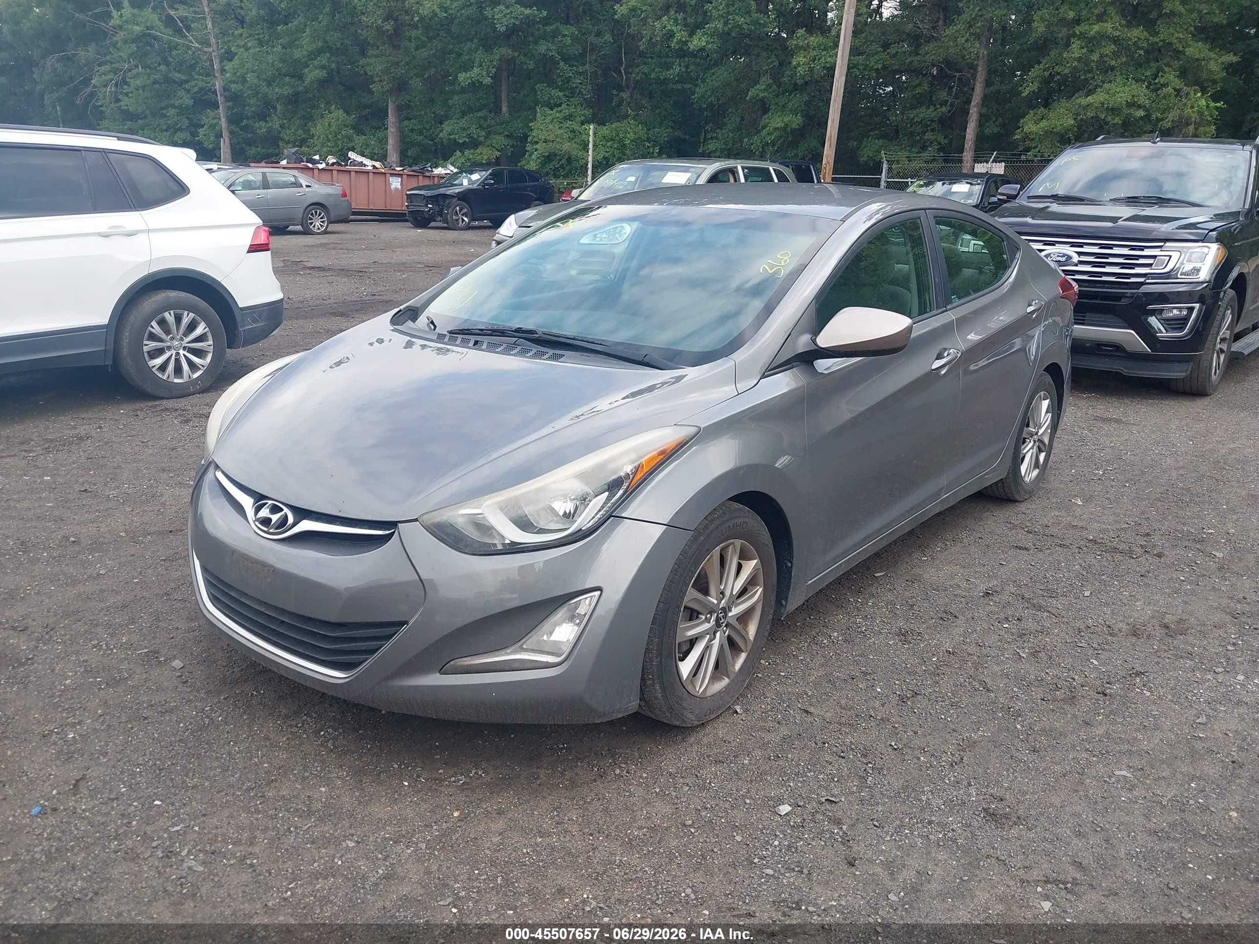 2014 Hyundai Elantra Se Серый vin: 5NPDH4AE8EH489477