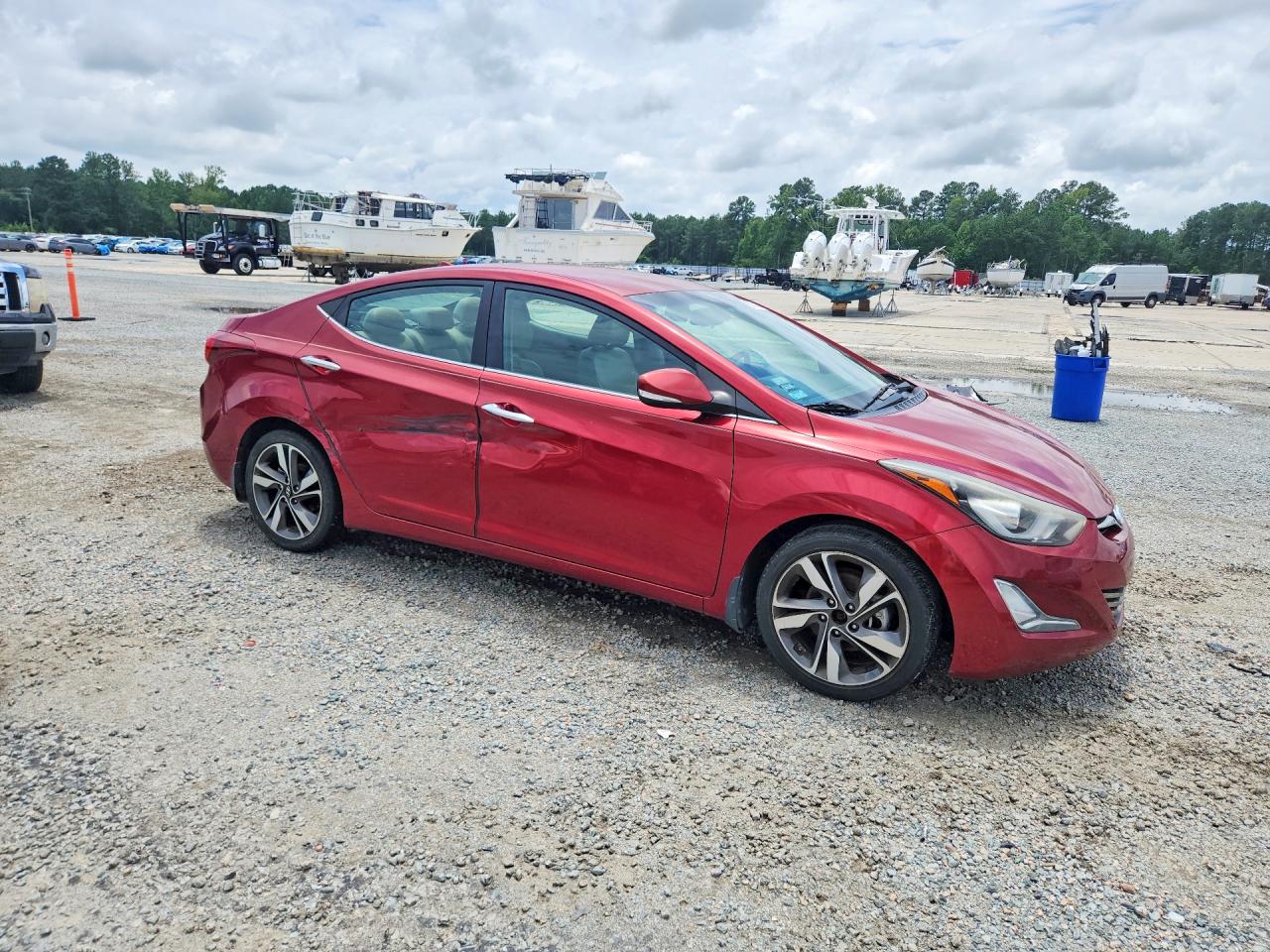 2014 Hyundai Elantra Limited Burgundy vin: 5NPDH4AE8EH491052