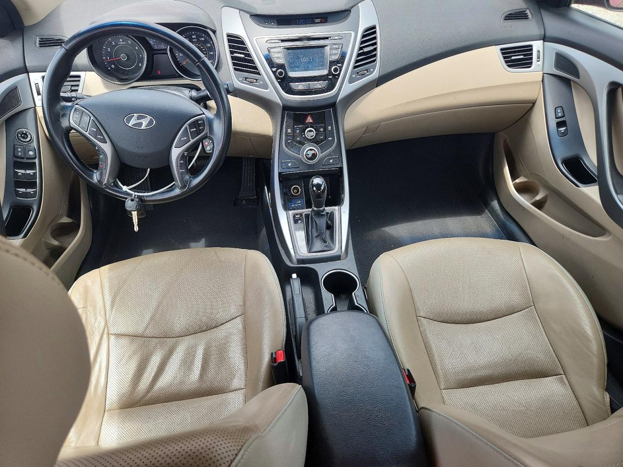 2014 Hyundai Elantra Limited Burgundy vin: 5NPDH4AE8EH491052
