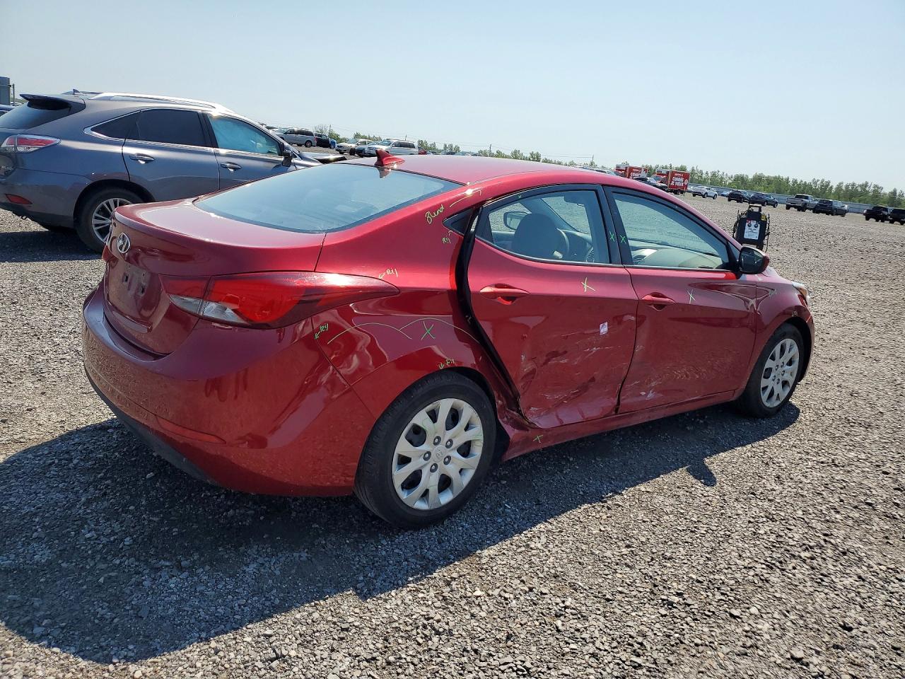 2014 Hyundai Elantra Se Red vin: 5NPDH4AE8EH494436