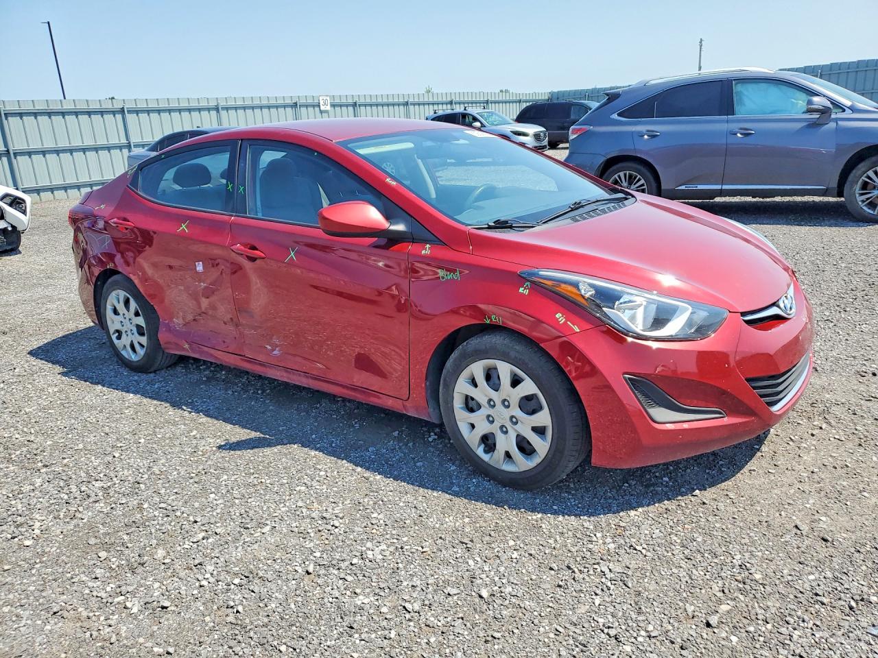 2014 Hyundai Elantra Se Red vin: 5NPDH4AE8EH494436