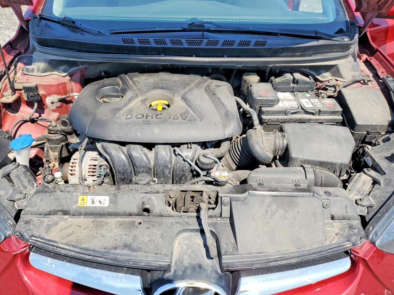 2014 Hyundai Elantra Se Red vin: 5NPDH4AE8EH494436