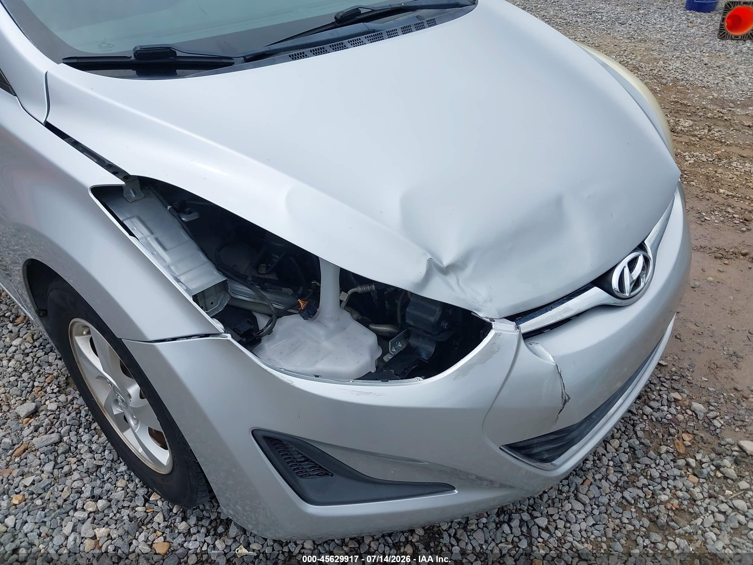 2014 Hyundai Elantra Se Silver vin: 5NPDH4AE8EH500638