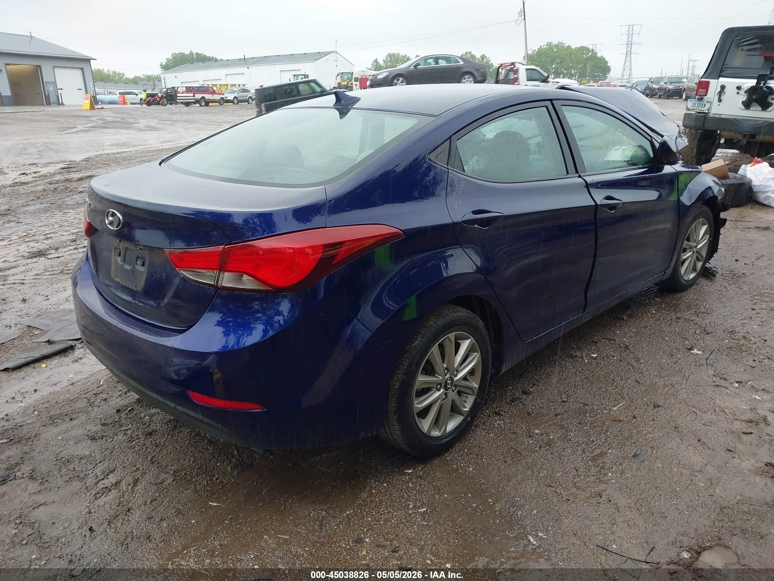 2014 Hyundai Elantra Se Blue vin: 5NPDH4AE8EH502440