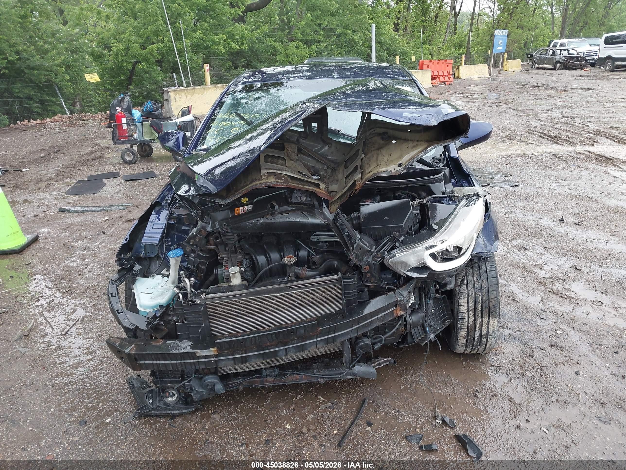 2014 Hyundai Elantra Se Blue vin: 5NPDH4AE8EH502440