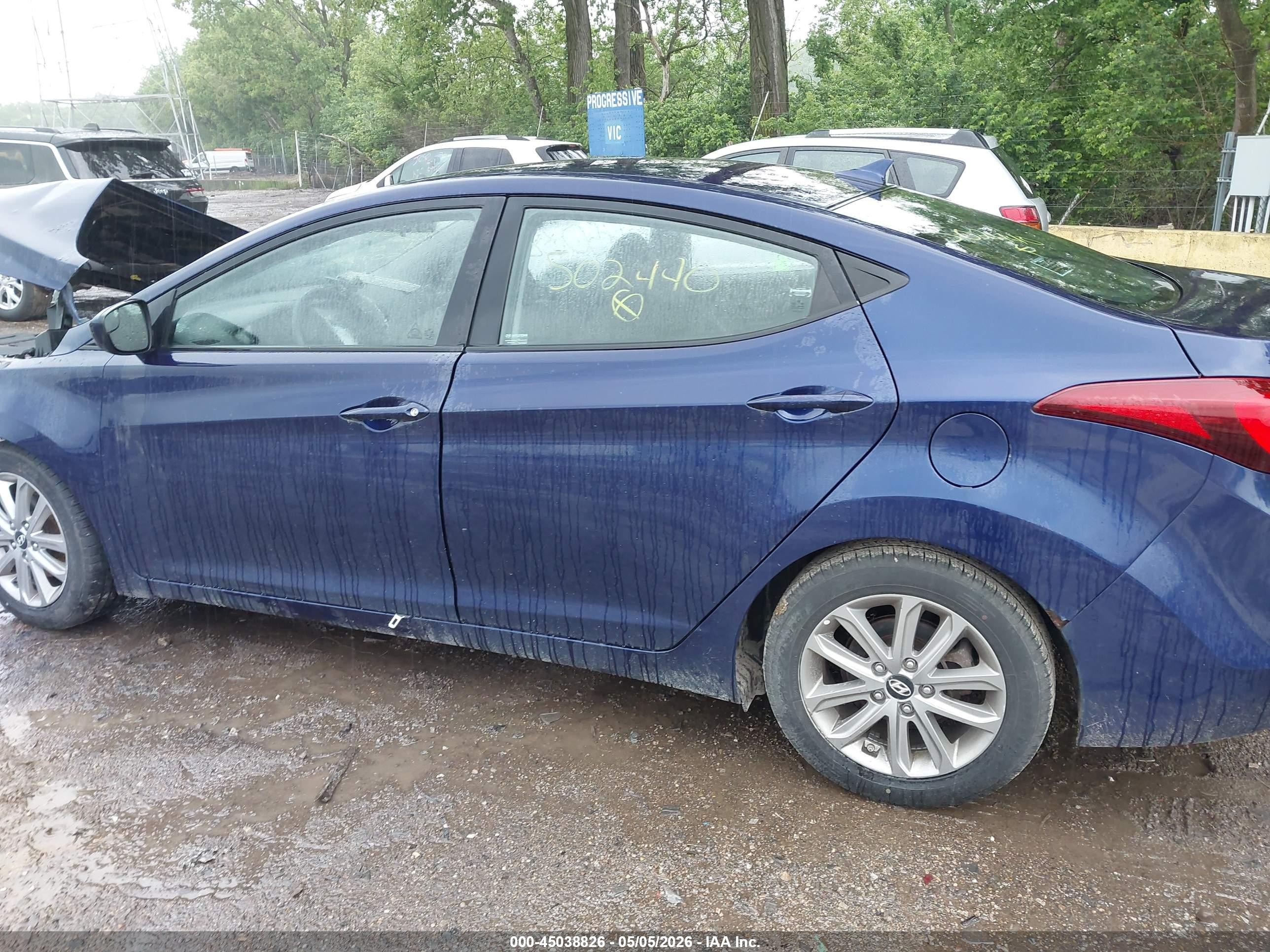 2014 Hyundai Elantra Se Blue vin: 5NPDH4AE8EH502440