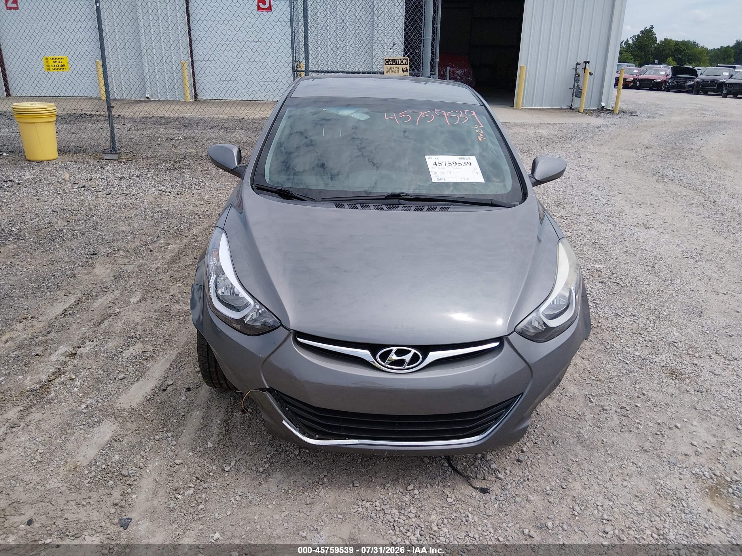 2014 Hyundai Elantra Se Gray vin: 5NPDH4AE8EH503149