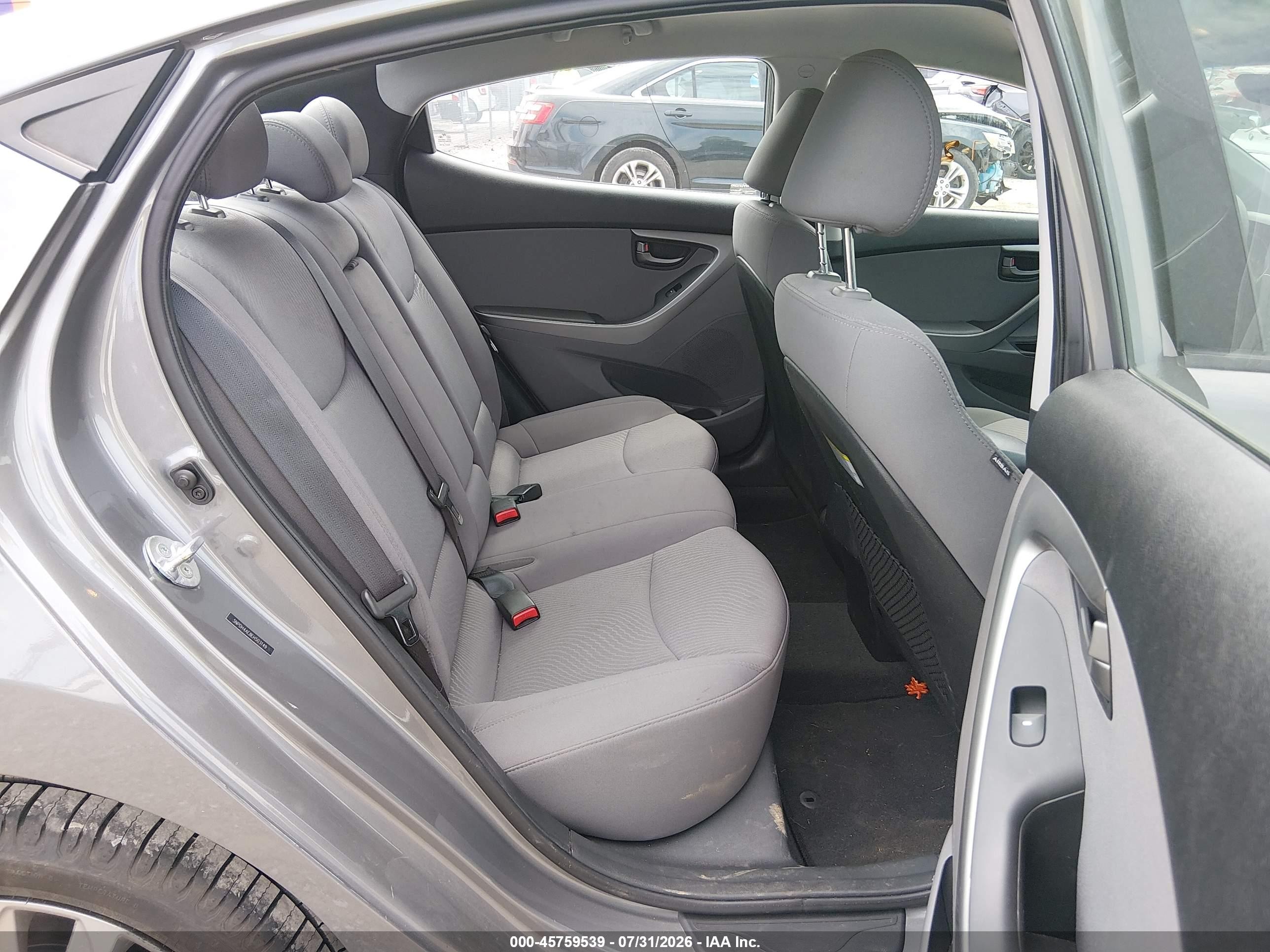 2014 Hyundai Elantra Se Gray vin: 5NPDH4AE8EH503149