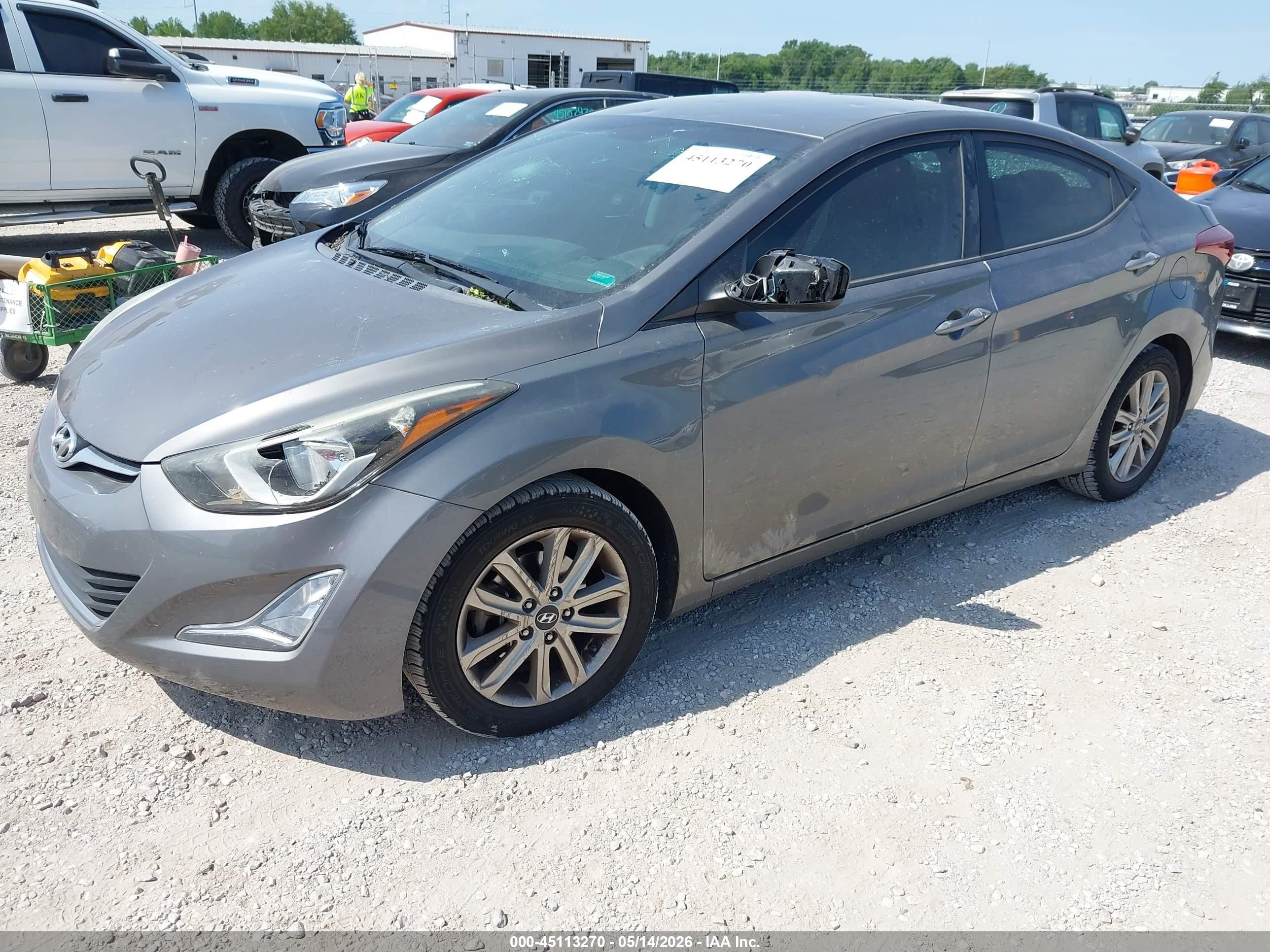 2014 Hyundai Elantra Se Серебряный vin: 5NPDH4AE8EH504558