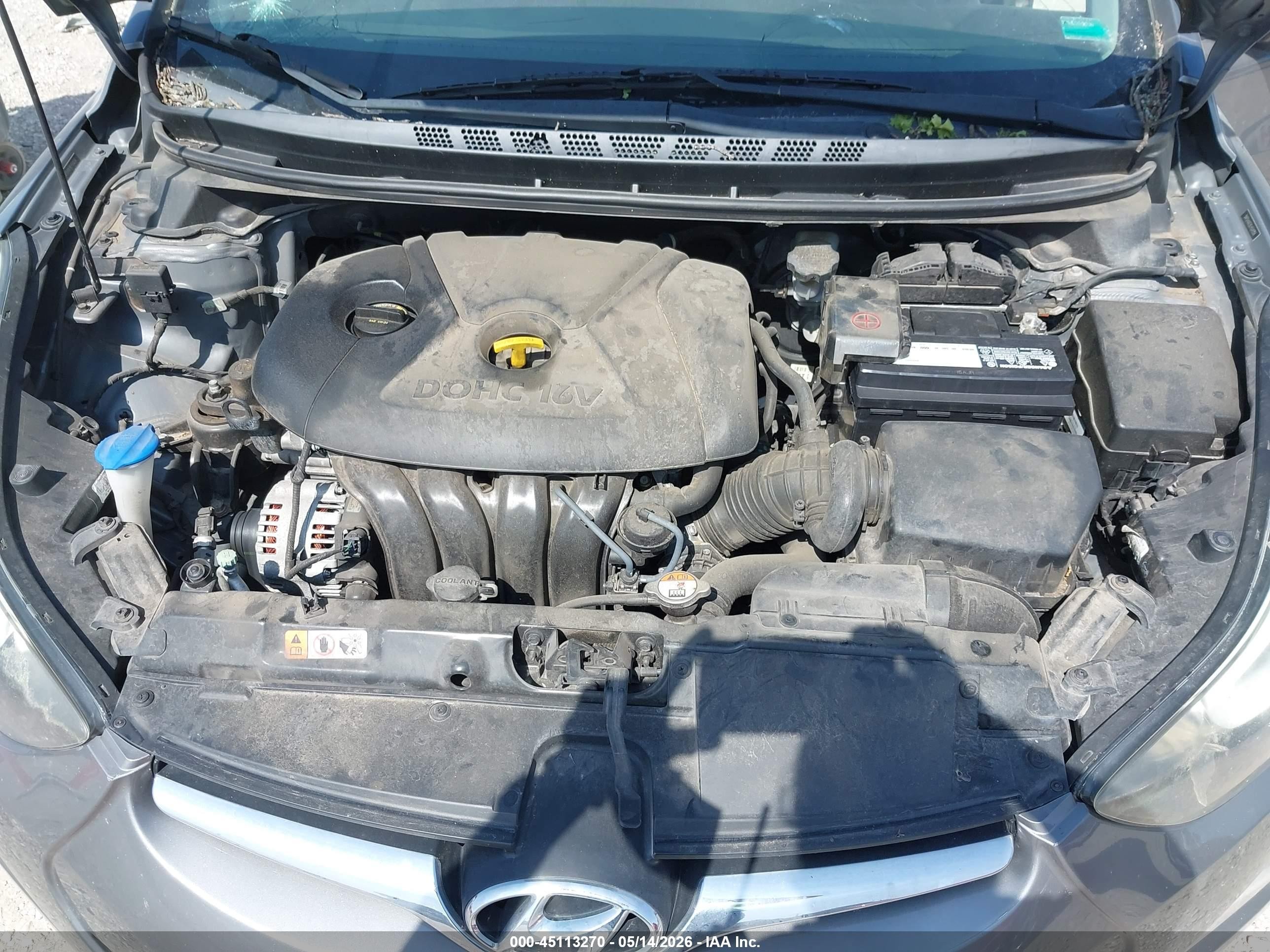 2014 Hyundai Elantra Se Серебряный vin: 5NPDH4AE8EH504558