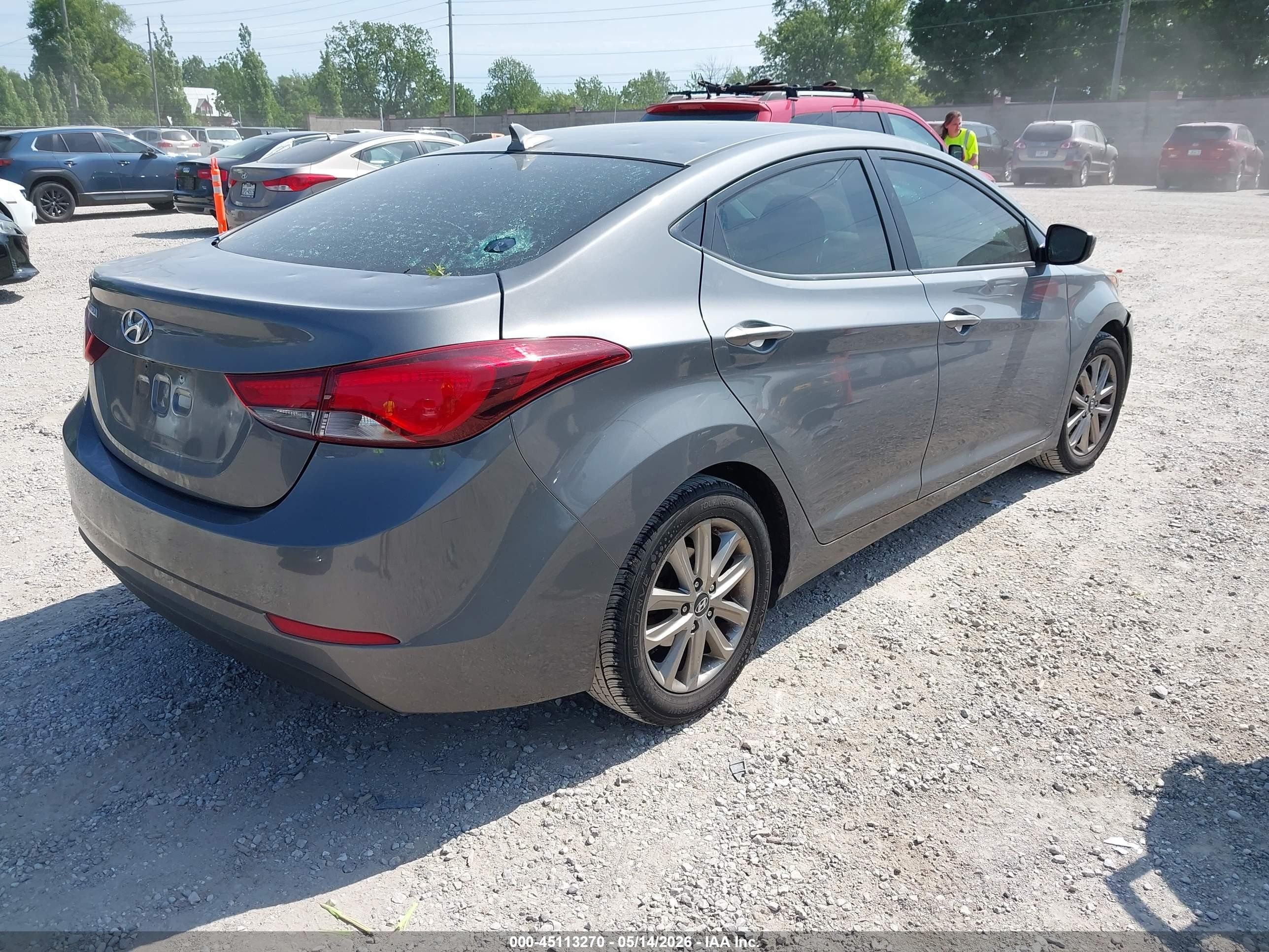 2014 Hyundai Elantra Se Серебряный vin: 5NPDH4AE8EH504558