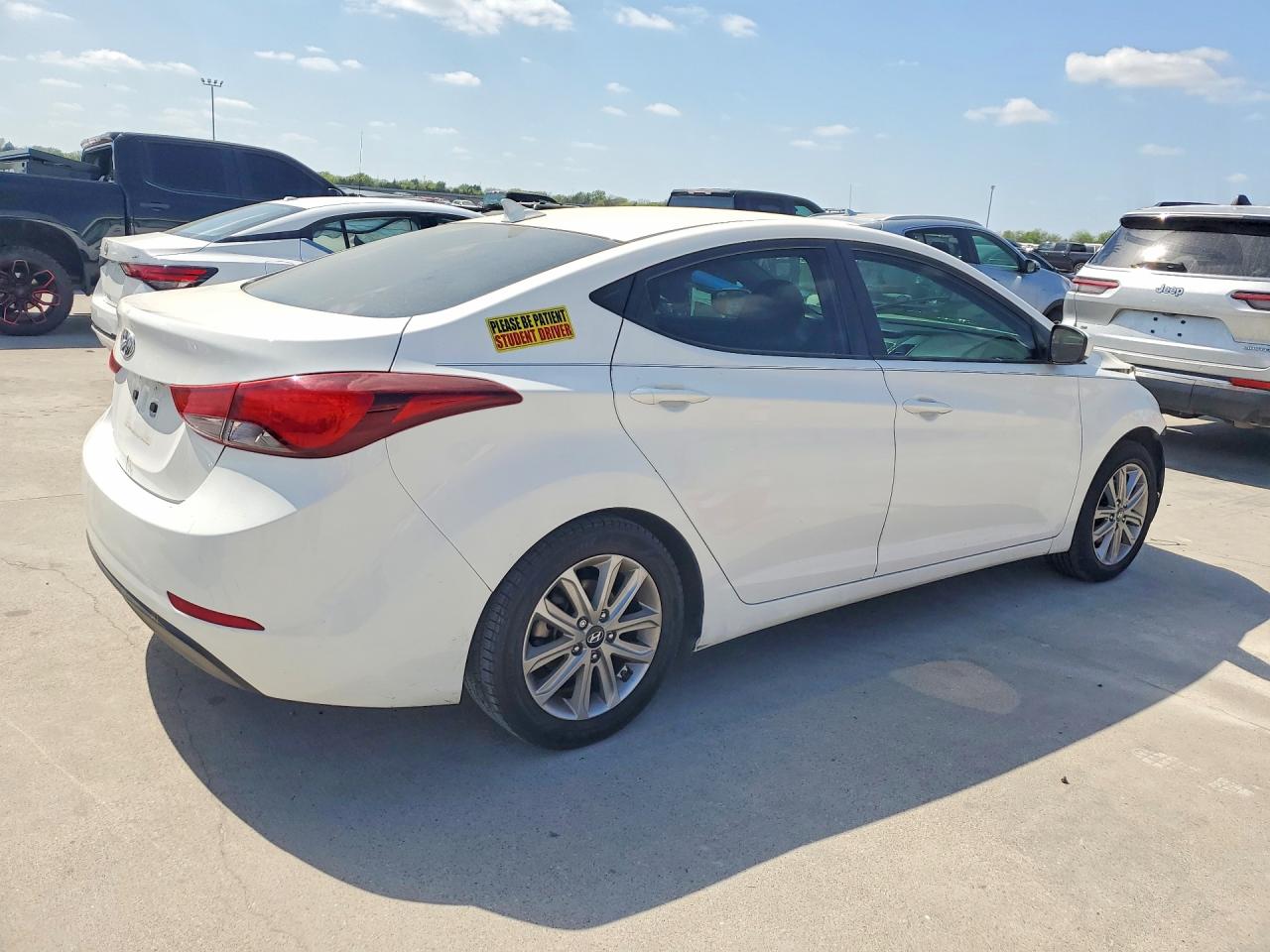 2014 Hyundai Elantra Se White vin: 5NPDH4AE8EH506830