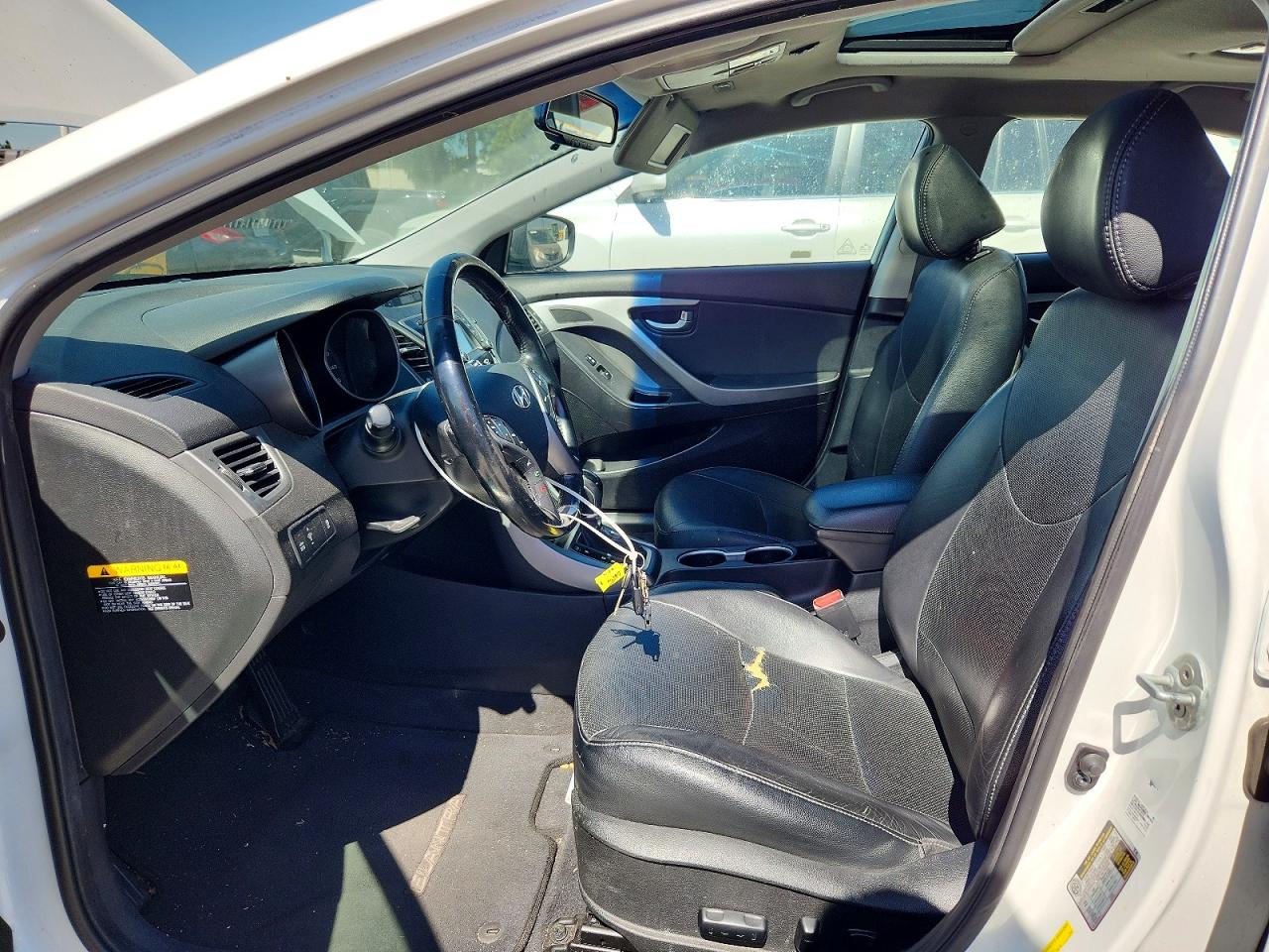 2014 Hyundai Elantra Limited White vin: 5NPDH4AE8EH510571