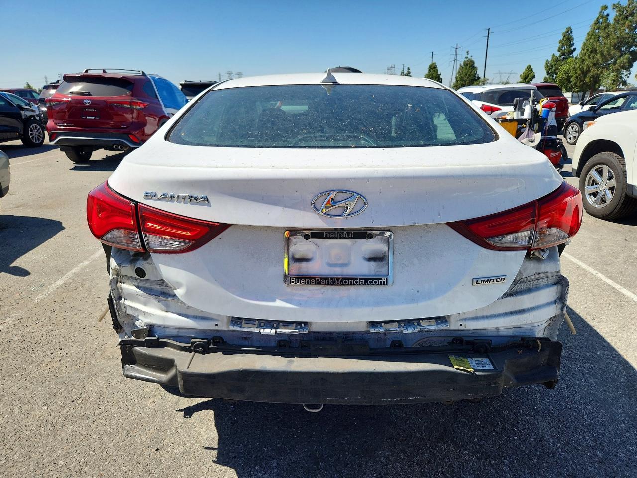 2014 Hyundai Elantra Limited White vin: 5NPDH4AE8EH510571