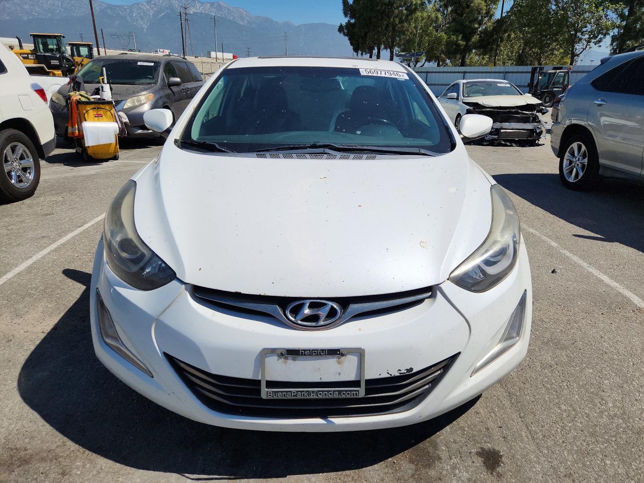 2014 Hyundai Elantra Limited White vin: 5NPDH4AE8EH510571