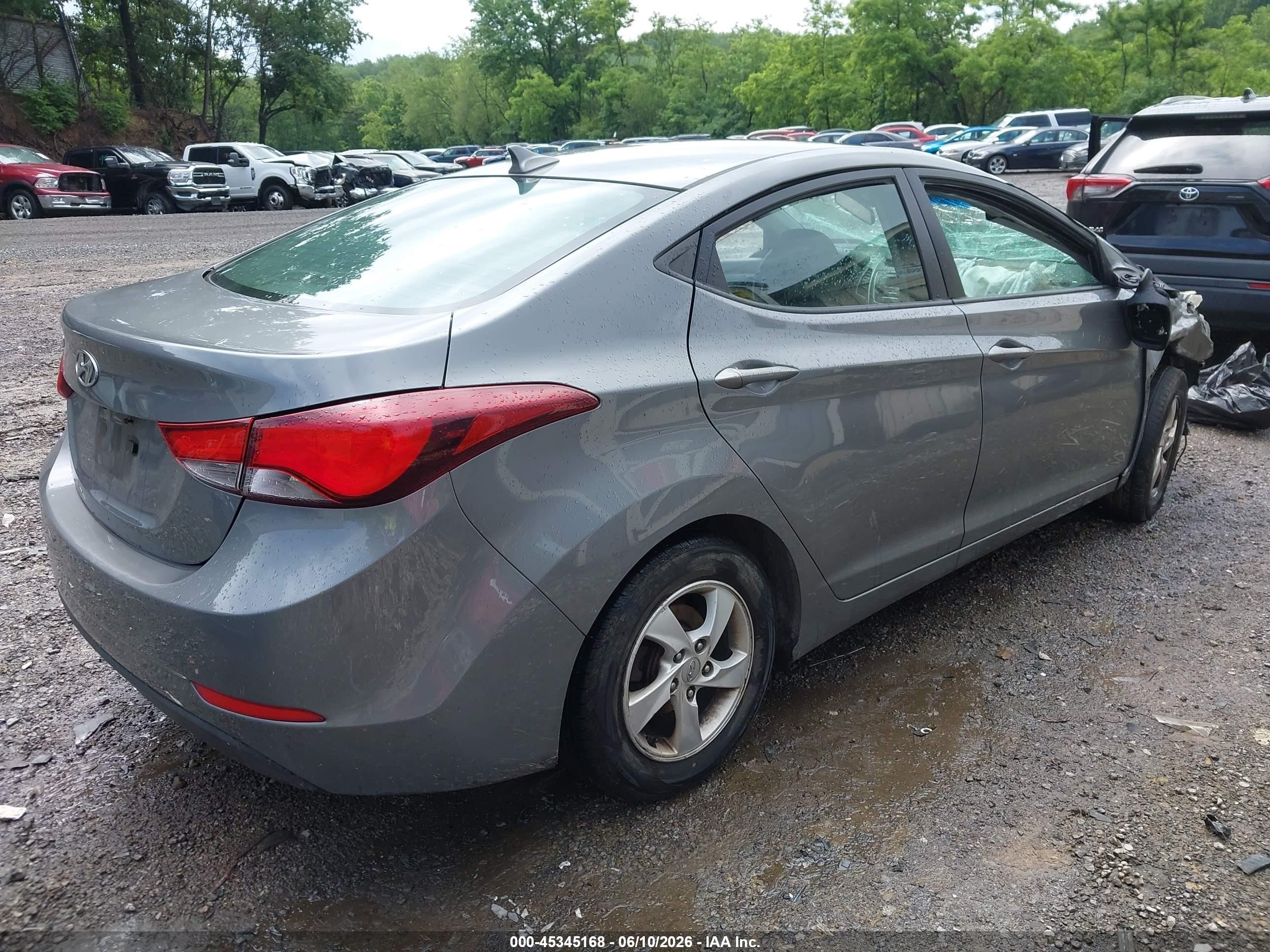 2014 Hyundai Elantra Se Gray vin: 5NPDH4AE8EH510764
