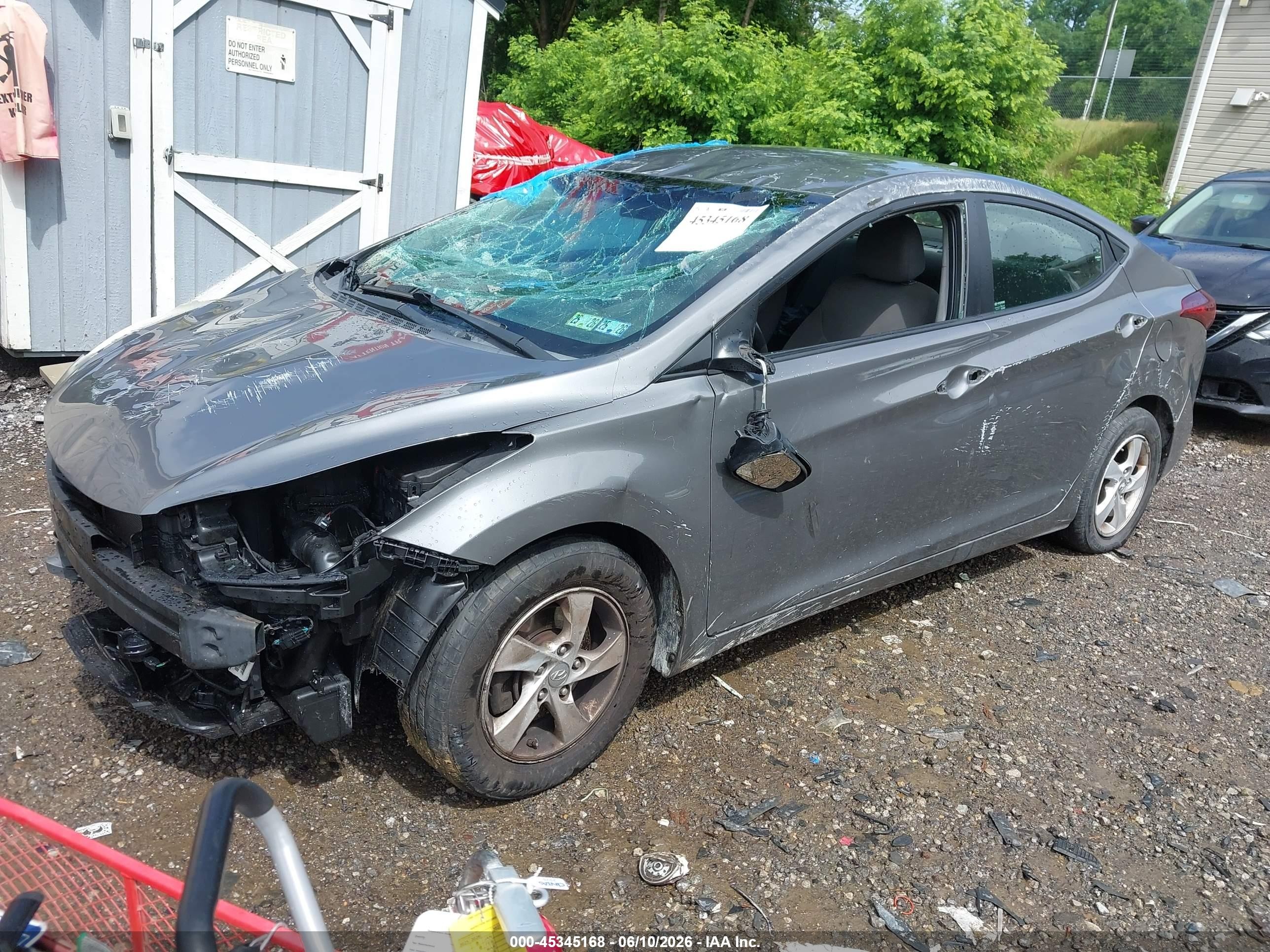 2014 Hyundai Elantra Se Gray vin: 5NPDH4AE8EH510764