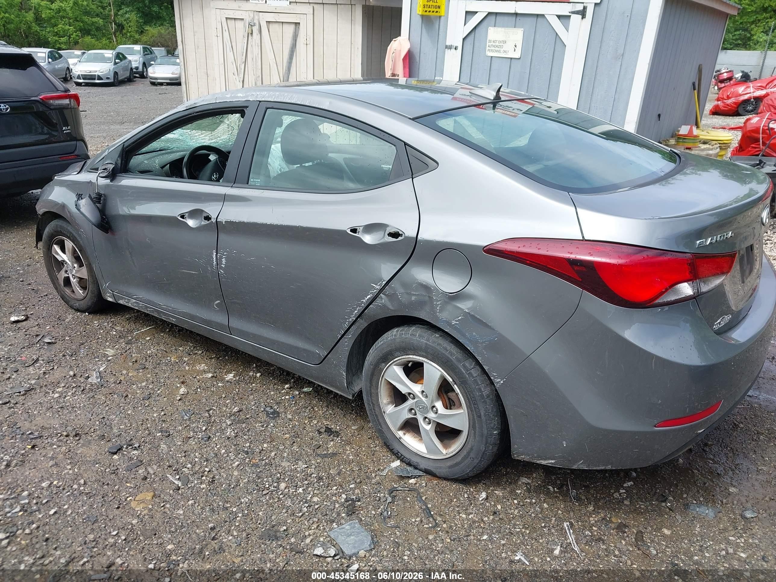 2014 Hyundai Elantra Se Gray vin: 5NPDH4AE8EH510764