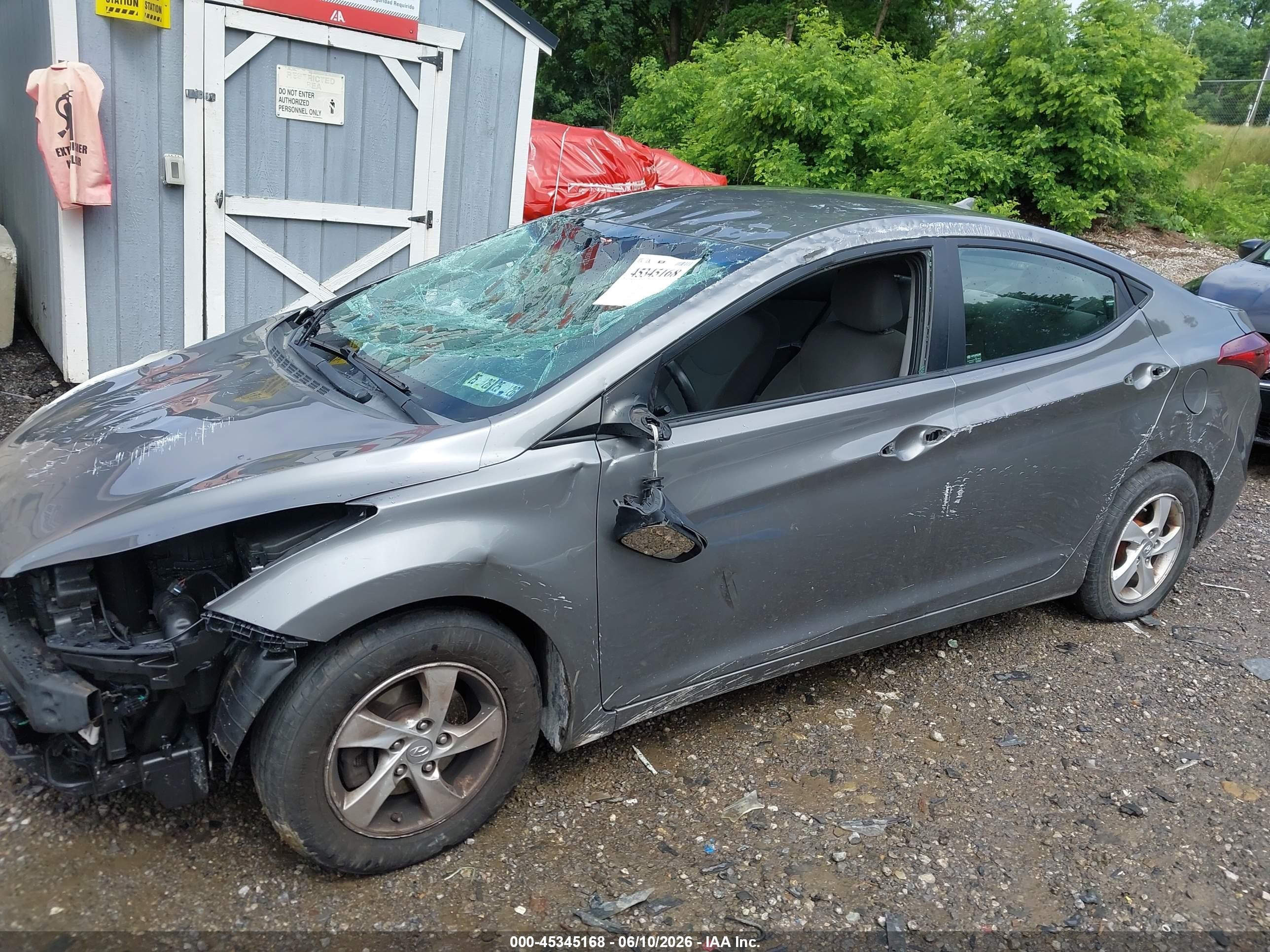 2014 Hyundai Elantra Se Gray vin: 5NPDH4AE8EH510764