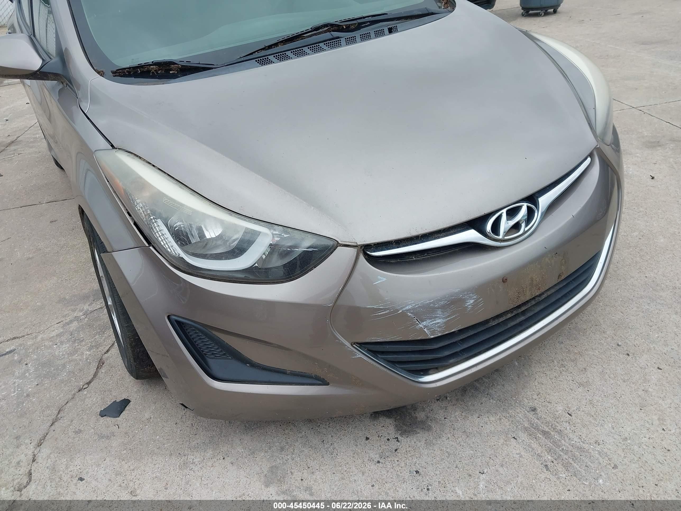 2014 Hyundai Elantra Se Beige vin: 5NPDH4AE8EH512529