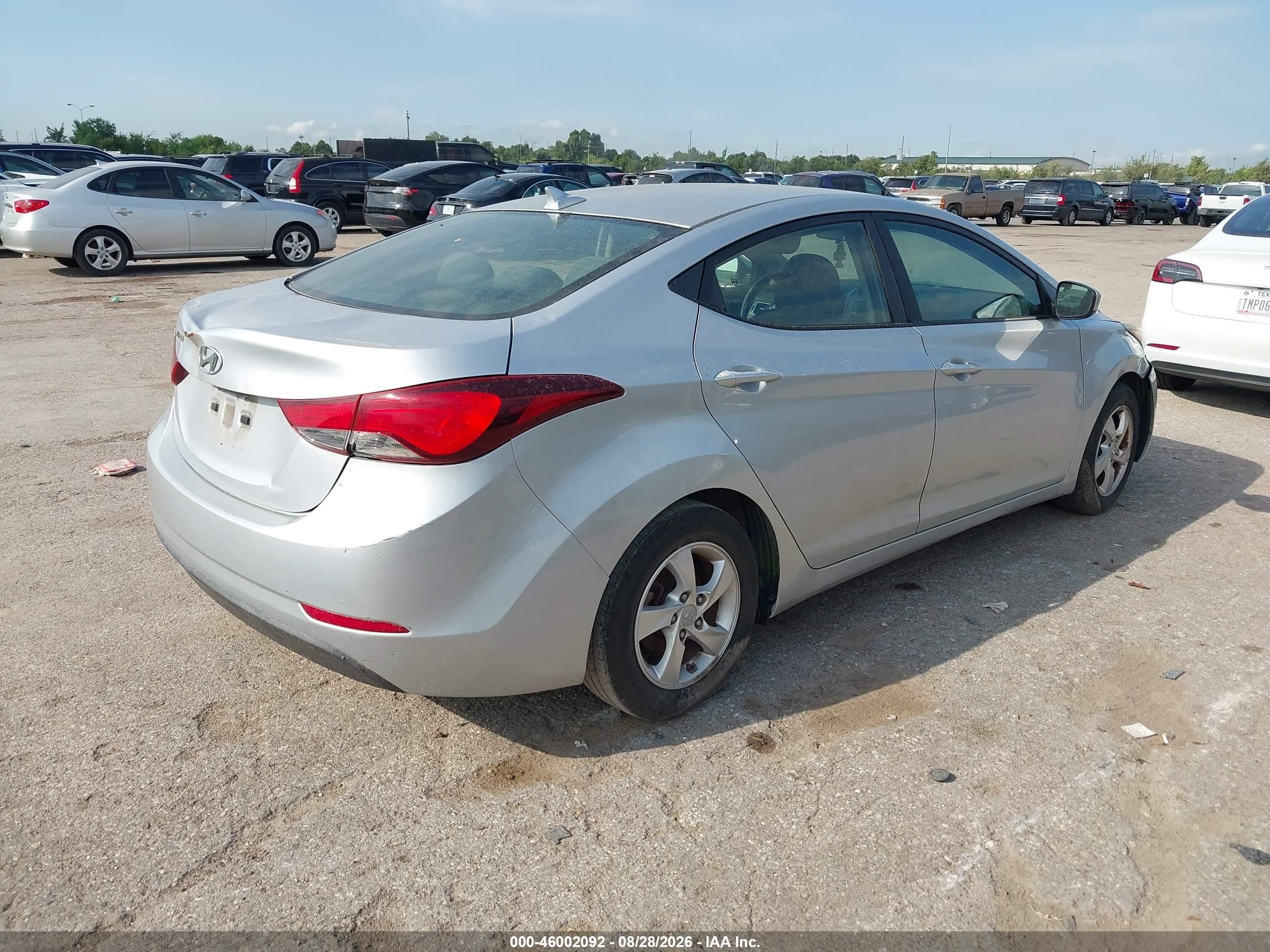 2014 Hyundai Elantra Se Silver vin: 5NPDH4AE8EH521943