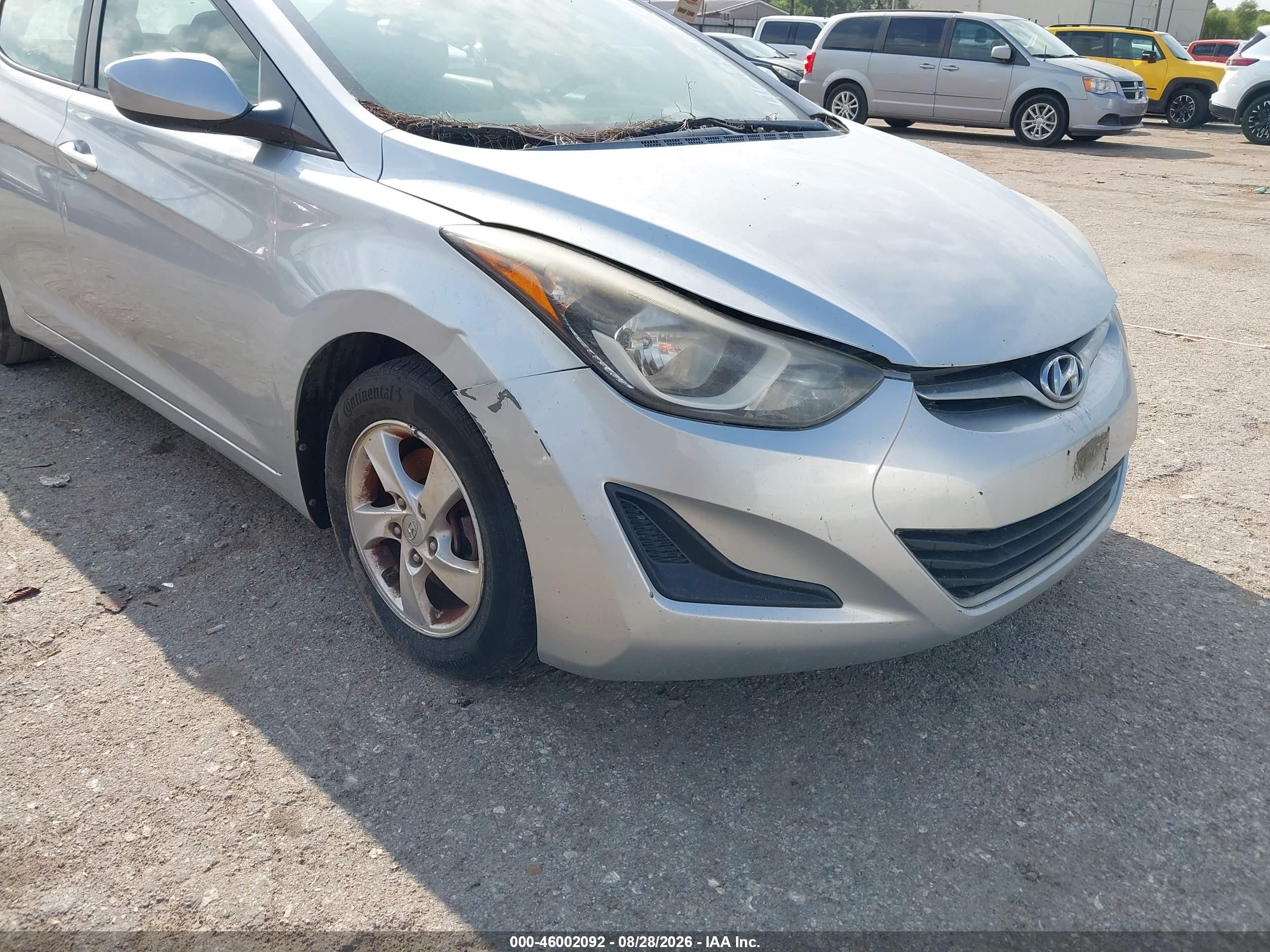 2014 Hyundai Elantra Se Silver vin: 5NPDH4AE8EH521943