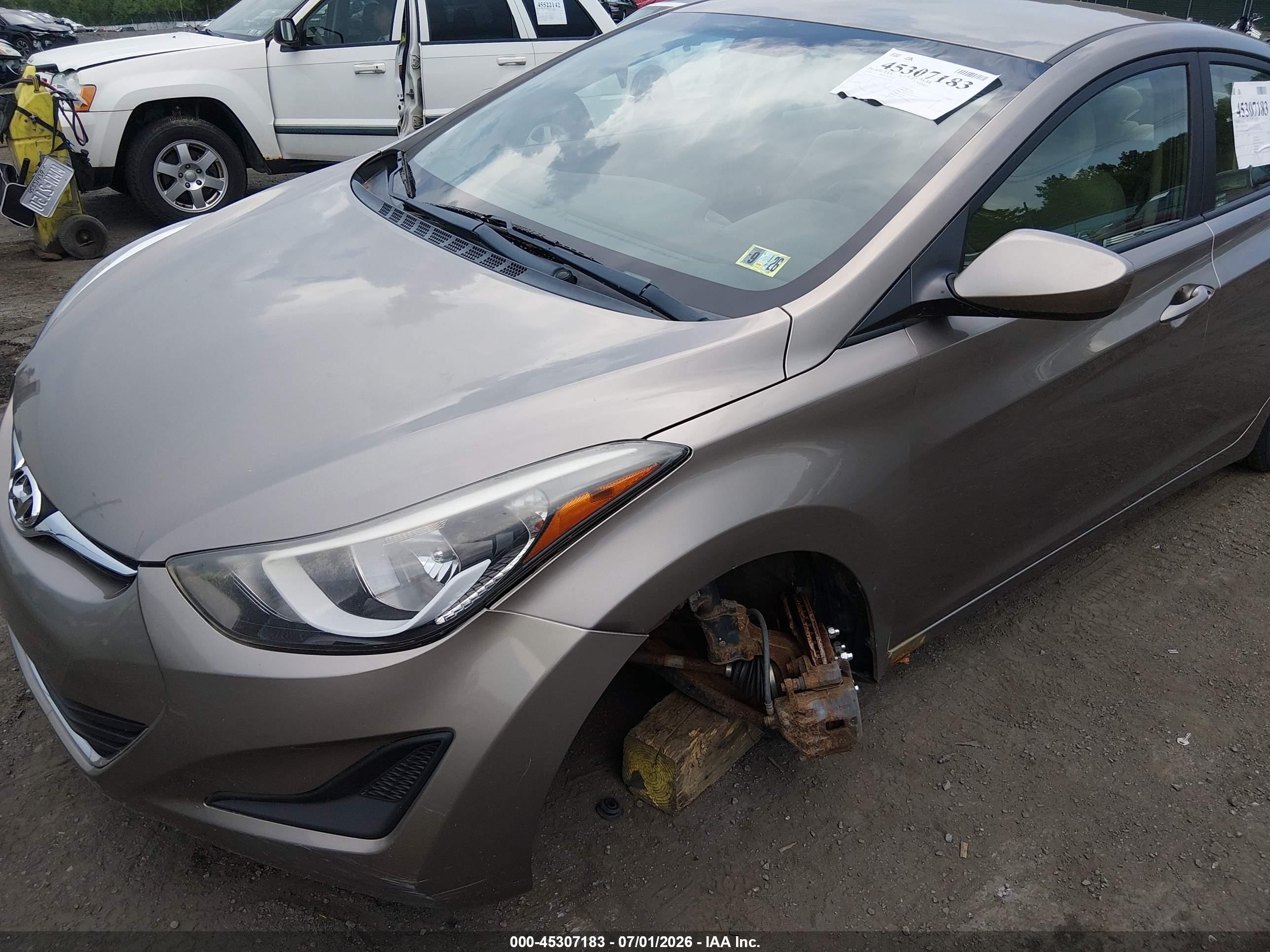 2014 Hyundai Elantra Se Gray vin: 5NPDH4AE8EH522994