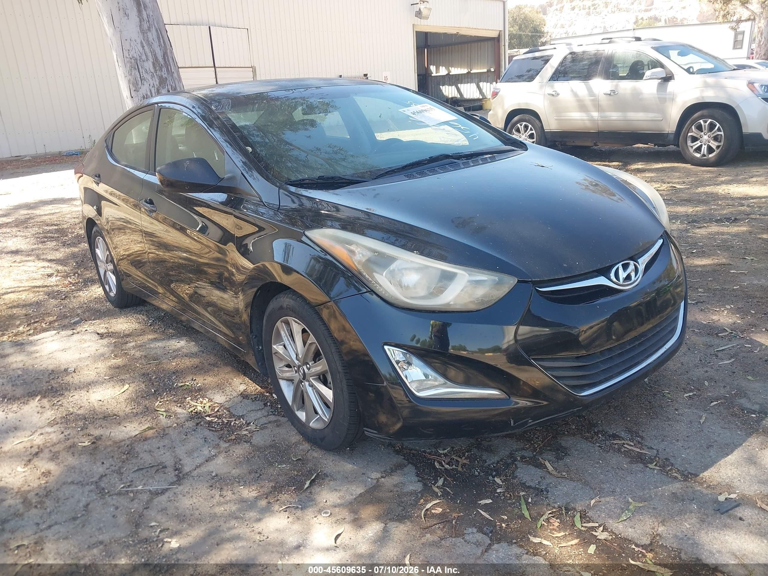 2014 Hyundai Elantra Se Black vin: 5NPDH4AE8EH531324