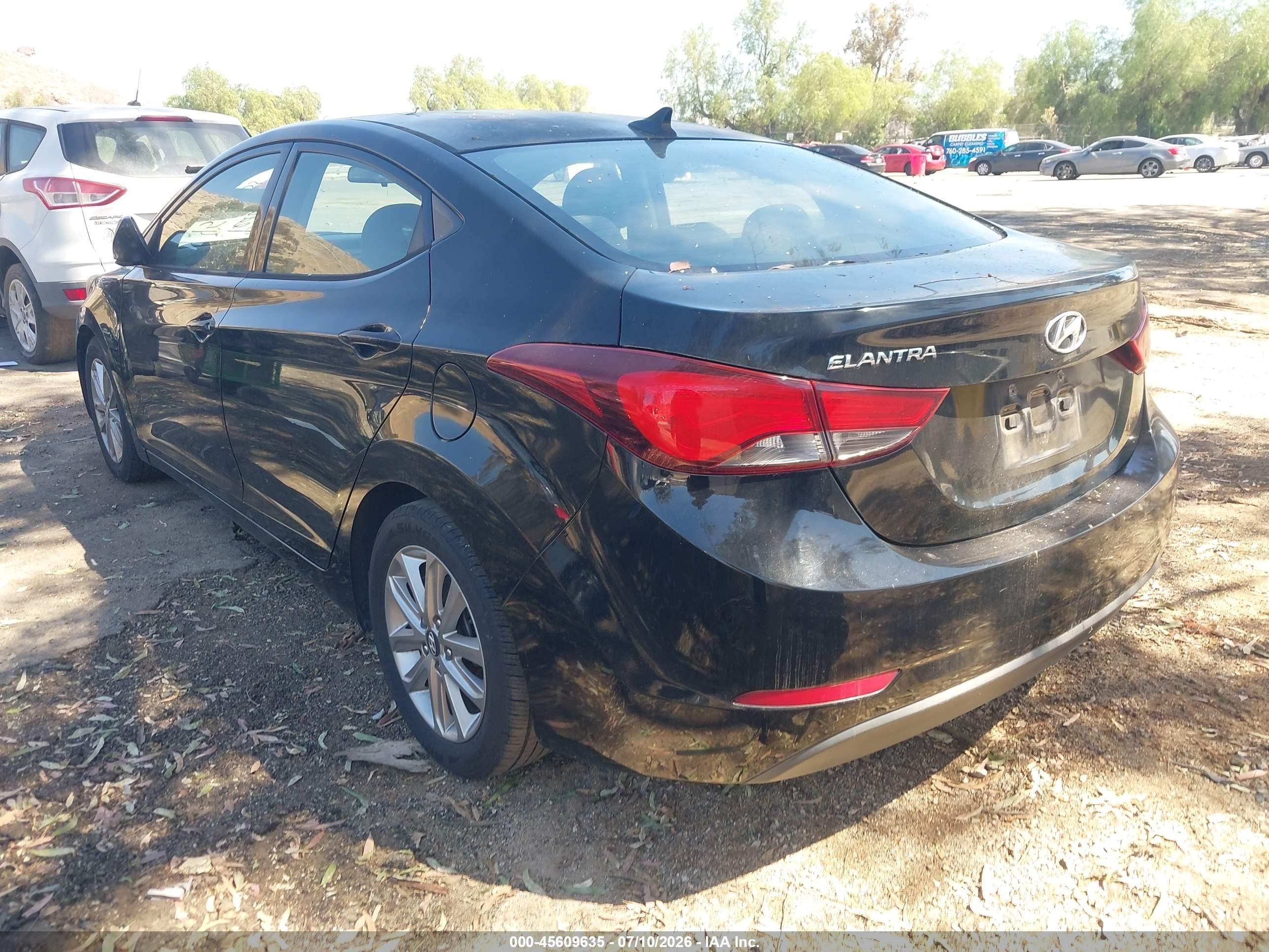 2014 Hyundai Elantra Se Black vin: 5NPDH4AE8EH531324
