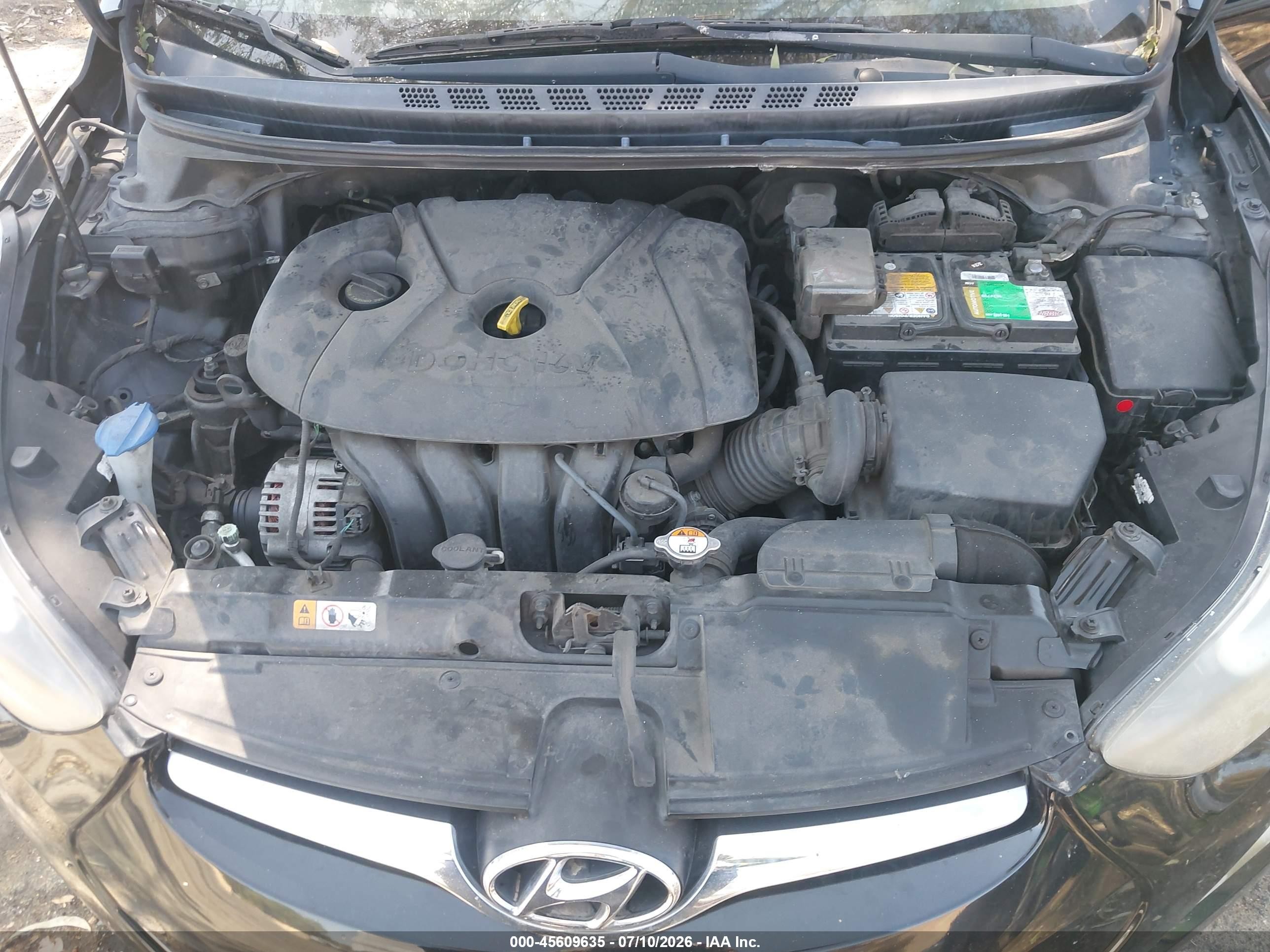 2014 Hyundai Elantra Se Black vin: 5NPDH4AE8EH531324