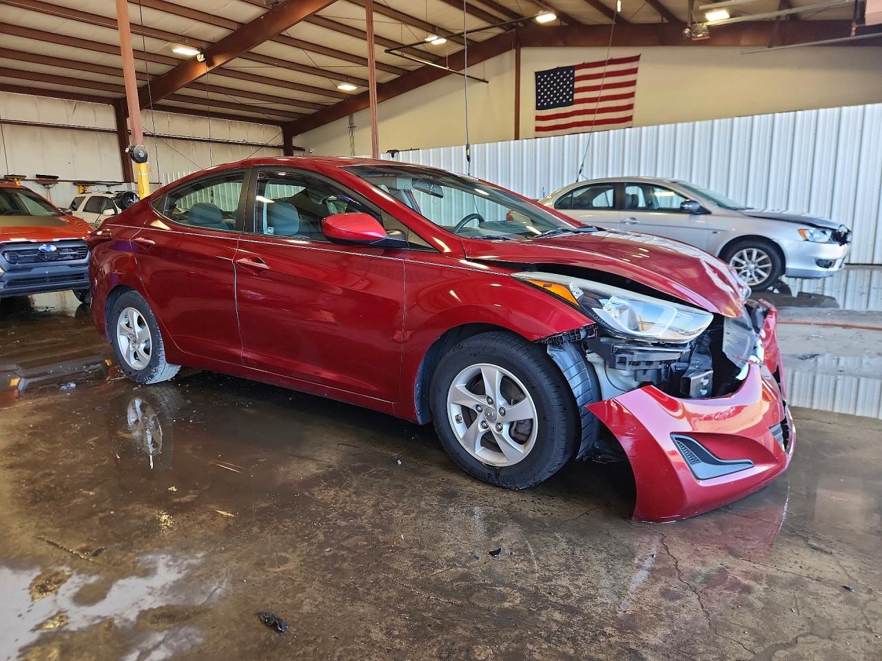 2014 Hyundai Elantra Se Red vin: 5NPDH4AE8EH535471