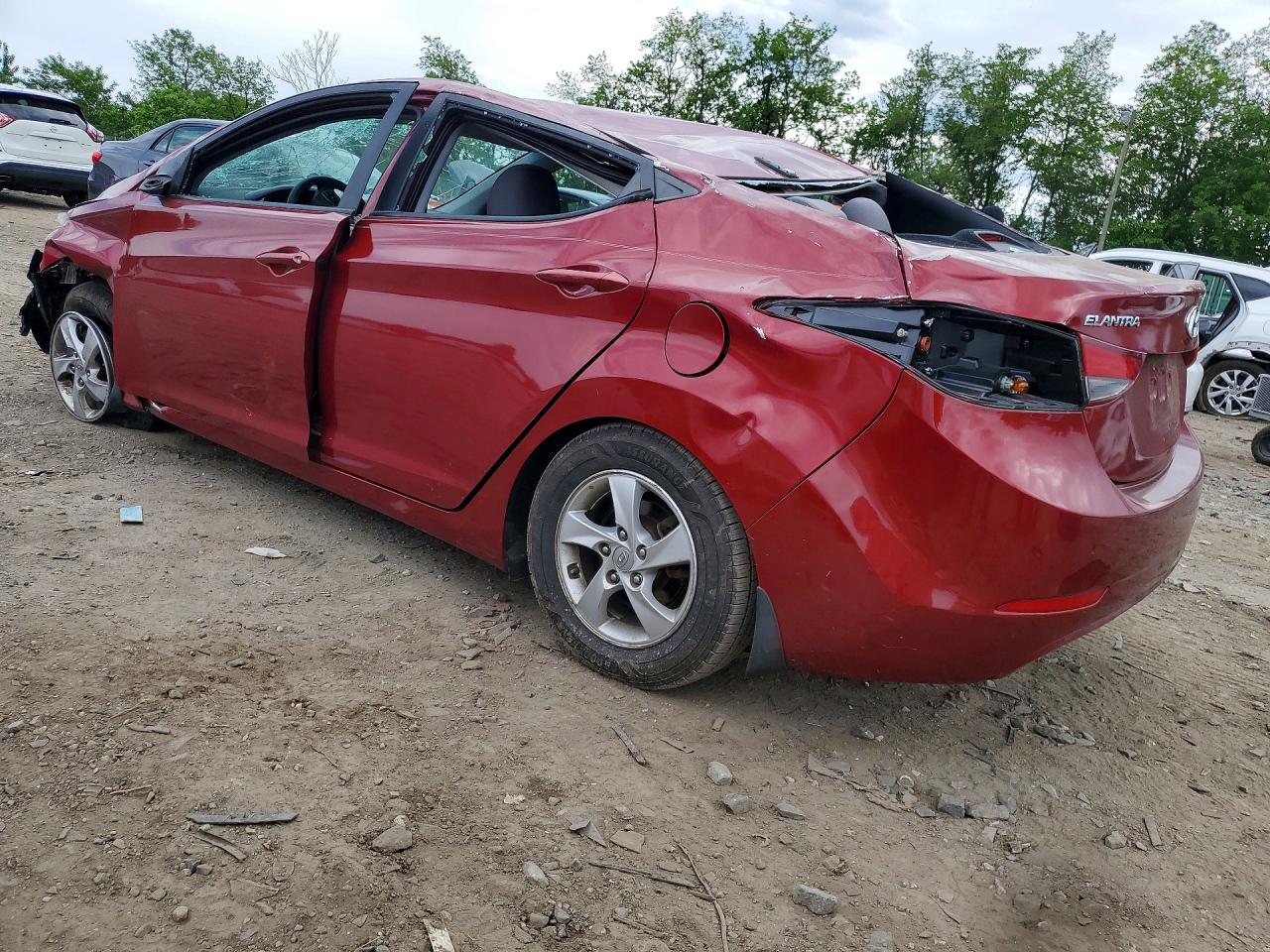 2014 Hyundai Elantra Se Burgundy vin: 5NPDH4AE8EH536250