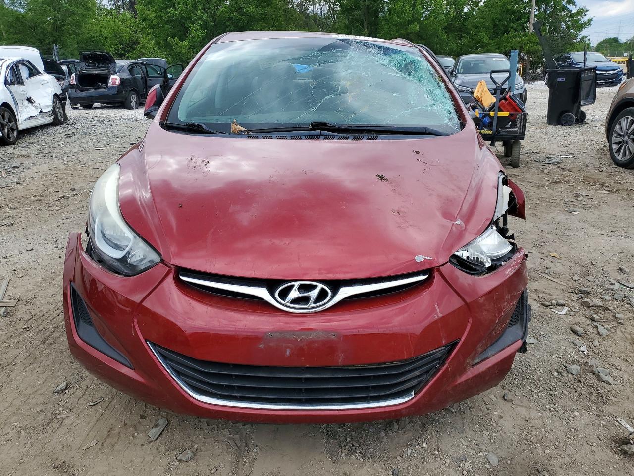 2014 Hyundai Elantra Se Burgundy vin: 5NPDH4AE8EH536250