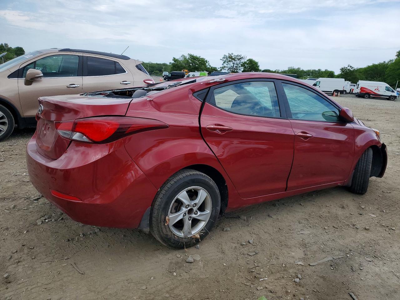 2014 Hyundai Elantra Se Burgundy vin: 5NPDH4AE8EH536250