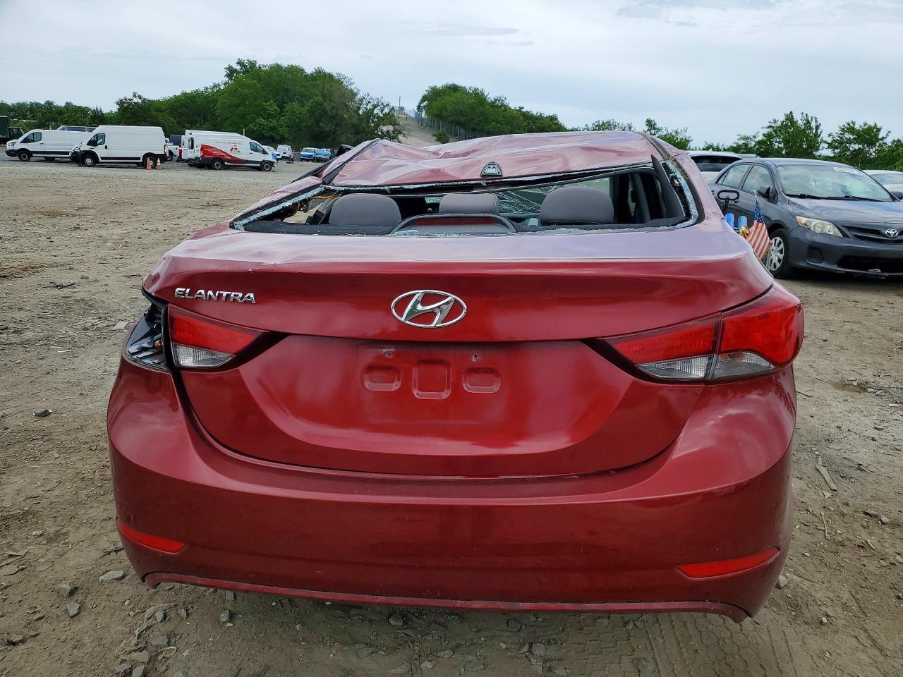 2014 Hyundai Elantra Se Burgundy vin: 5NPDH4AE8EH536250