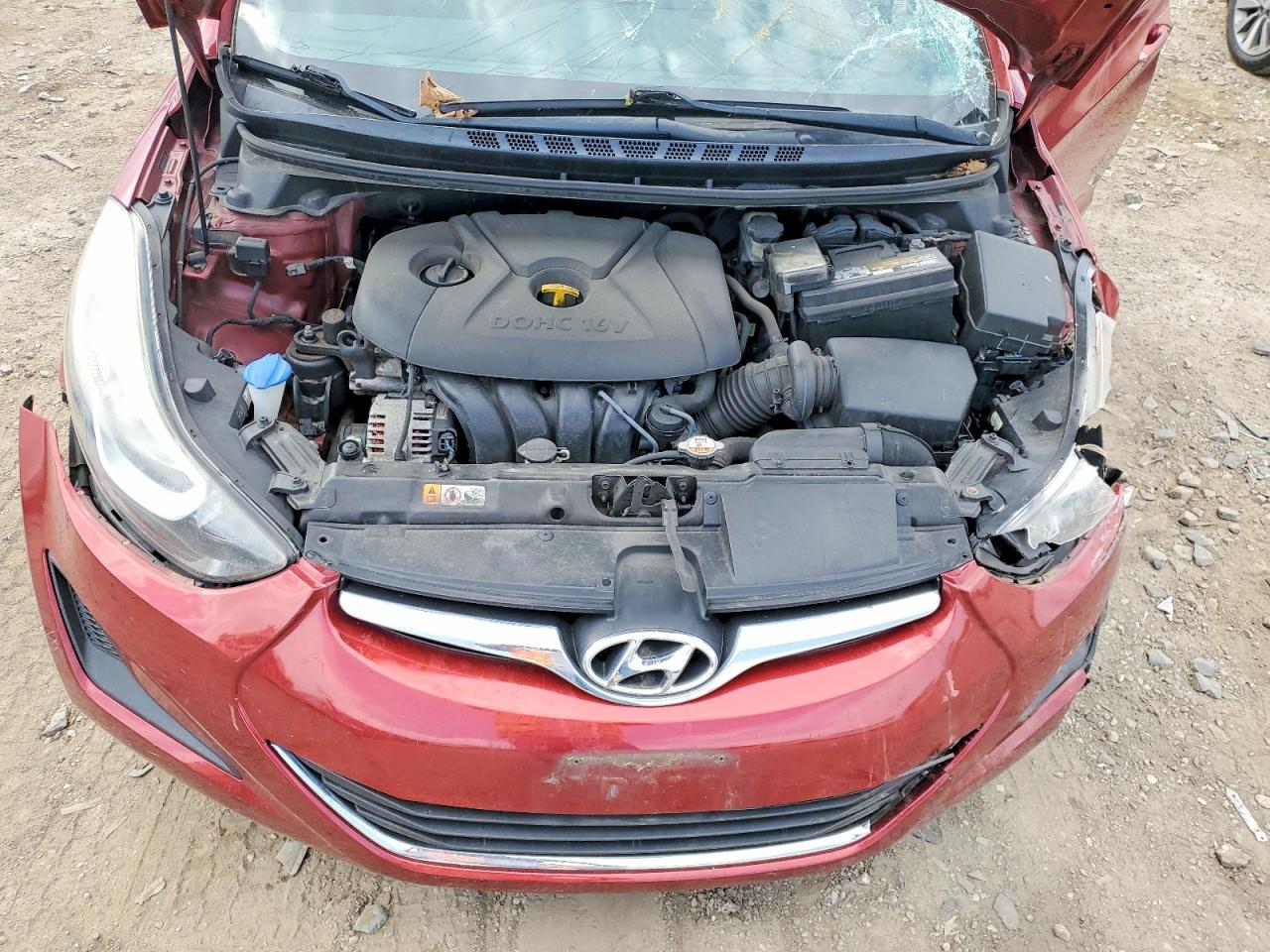 2014 Hyundai Elantra Se Burgundy vin: 5NPDH4AE8EH536250
