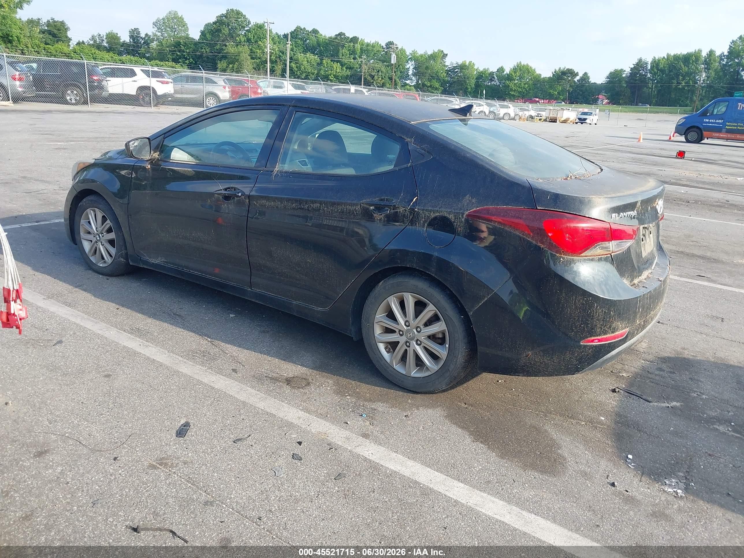 2014 Hyundai Elantra Se Black vin: 5NPDH4AE8EH540766