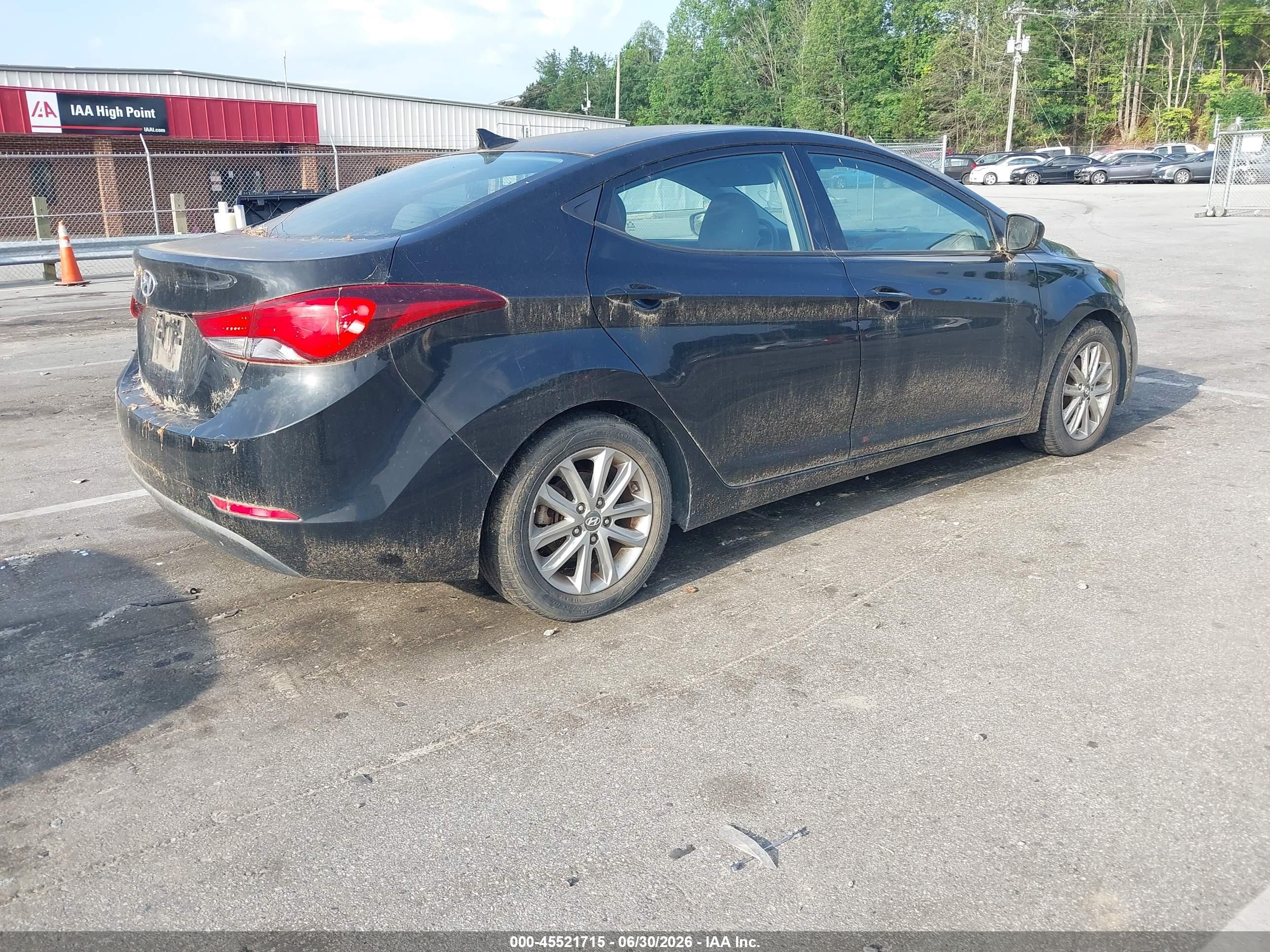 2014 Hyundai Elantra Se Black vin: 5NPDH4AE8EH540766