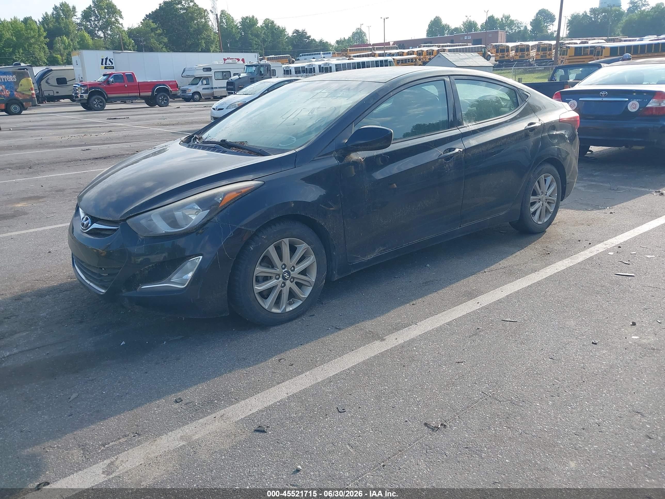 2014 Hyundai Elantra Se Black vin: 5NPDH4AE8EH540766