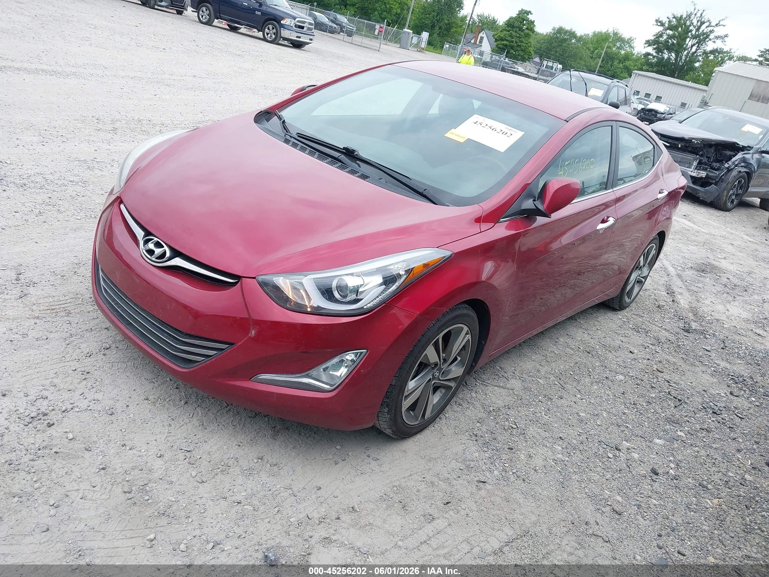 2014 Hyundai Elantra Limited Red vin: 5NPDH4AE8EH542310