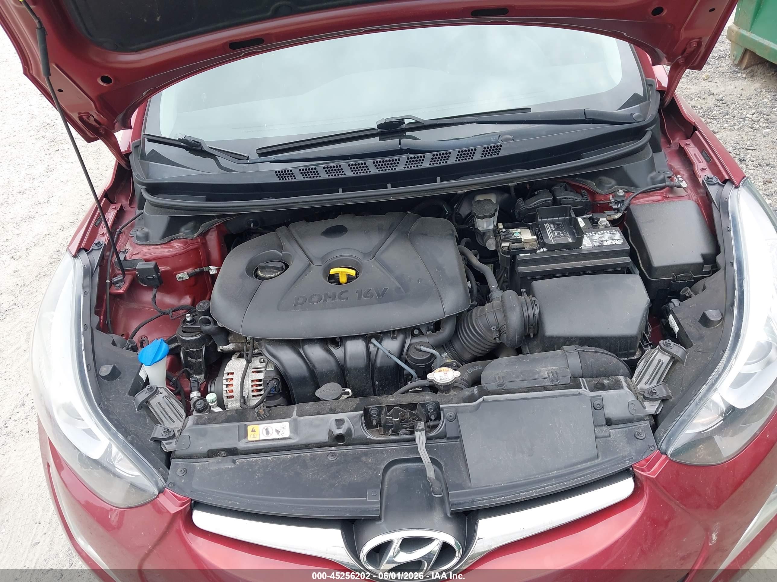 2014 Hyundai Elantra Limited Red vin: 5NPDH4AE8EH542310