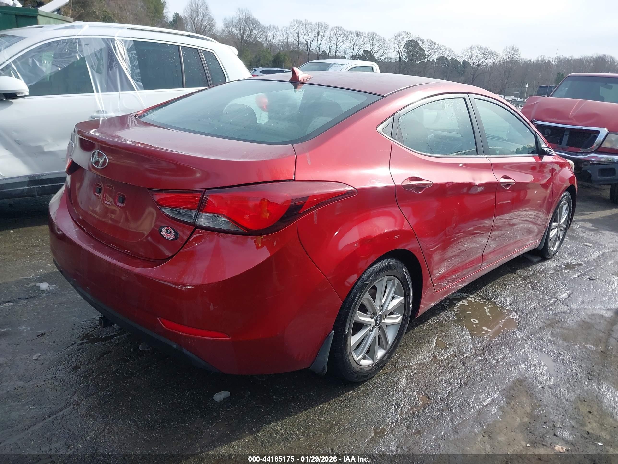 2014 Hyundai Elantra Se Красный vin: 5NPDH4AE8EH543067