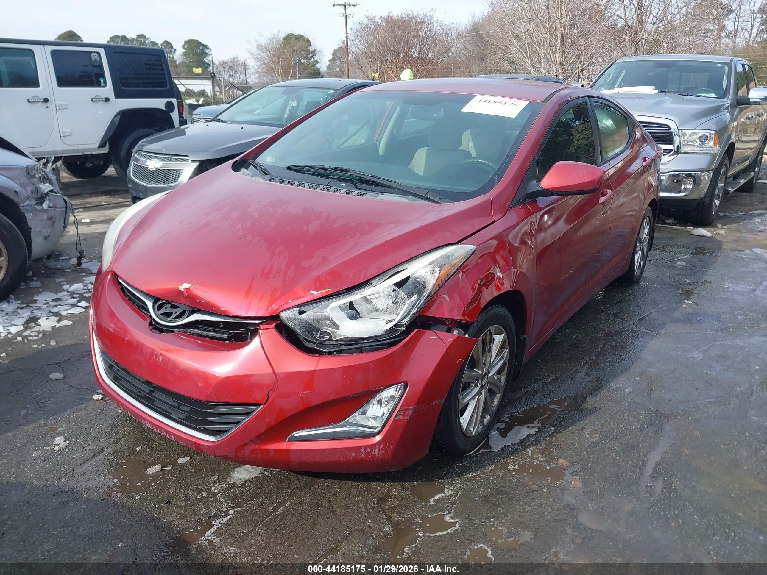 2014 Hyundai Elantra Se Красный vin: 5NPDH4AE8EH543067