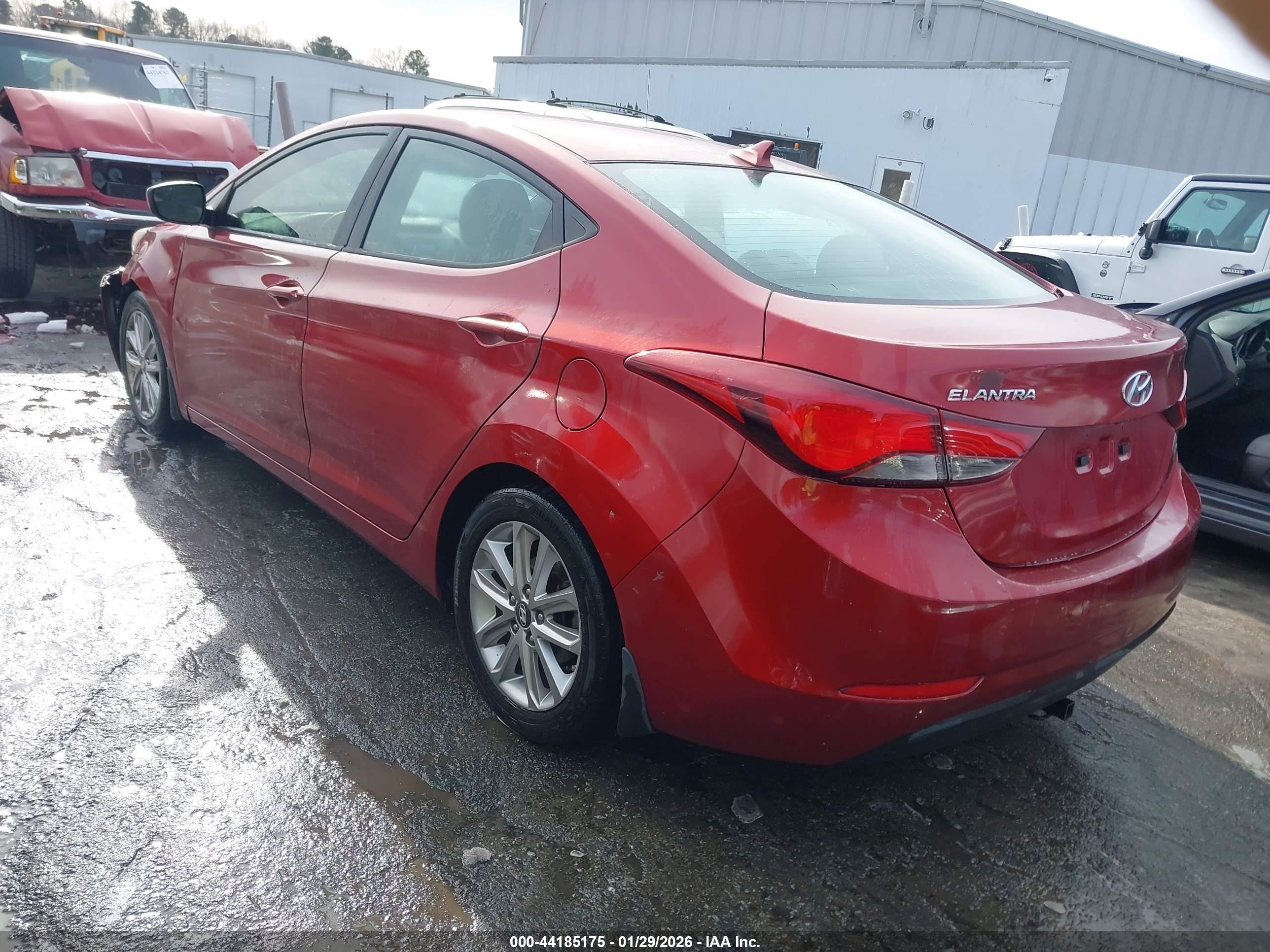 2014 Hyundai Elantra Se Красный vin: 5NPDH4AE8EH543067